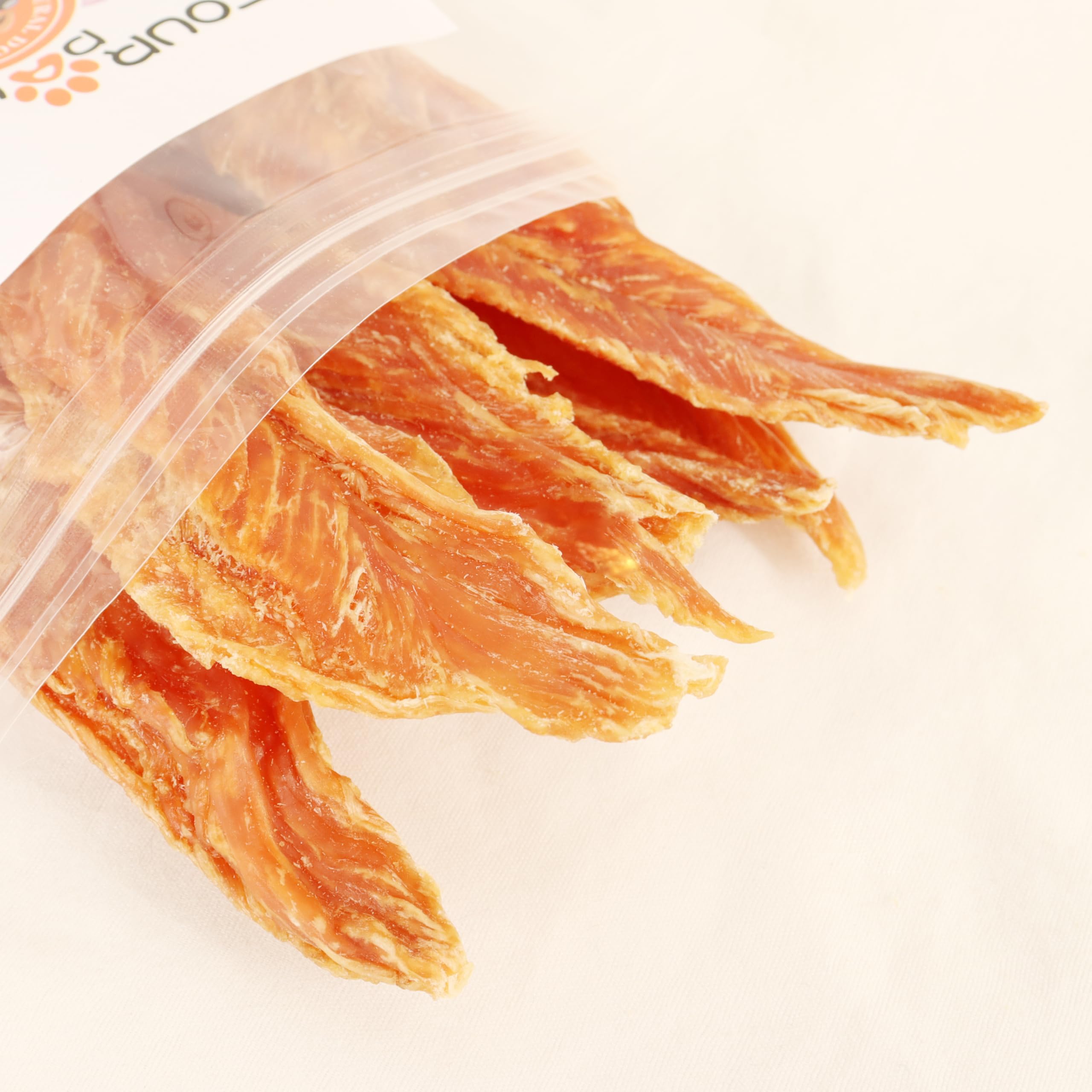 FOURPAW Chicken Jerky Dog Treats Made with Natural Chicken Breast, High Protein & Grain Free, Training Treats for Small to Large