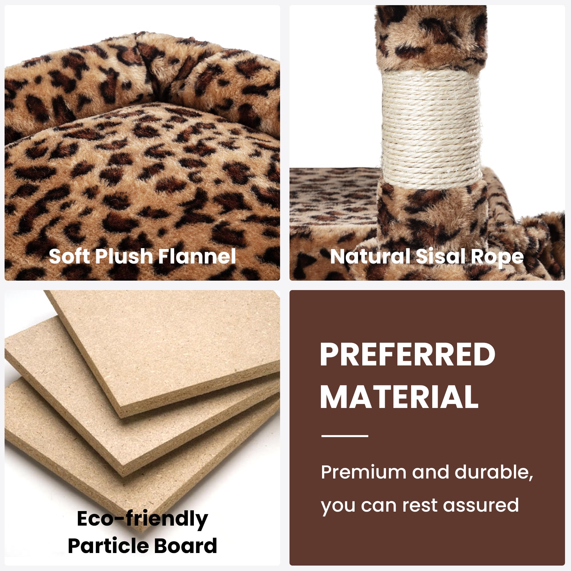 SHA CERLIN 68 Inches Multi-Level Large Cat Tree for Large Cats/Big Cat Tower with Cat Condo/Cozy Plush Cat Perches/Sisal Scratch