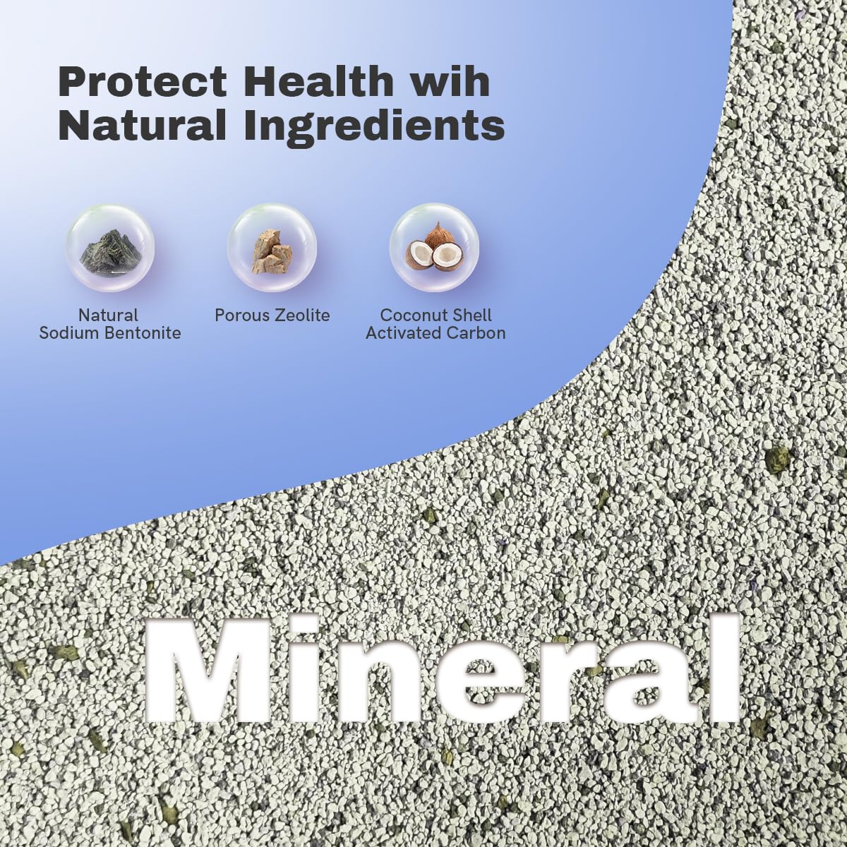 LALAHOME Premium Bentonite Cat Litter - 15 lb Sand, Dust-Free, Odor Control, Natural Mineral Formula for RealScooper