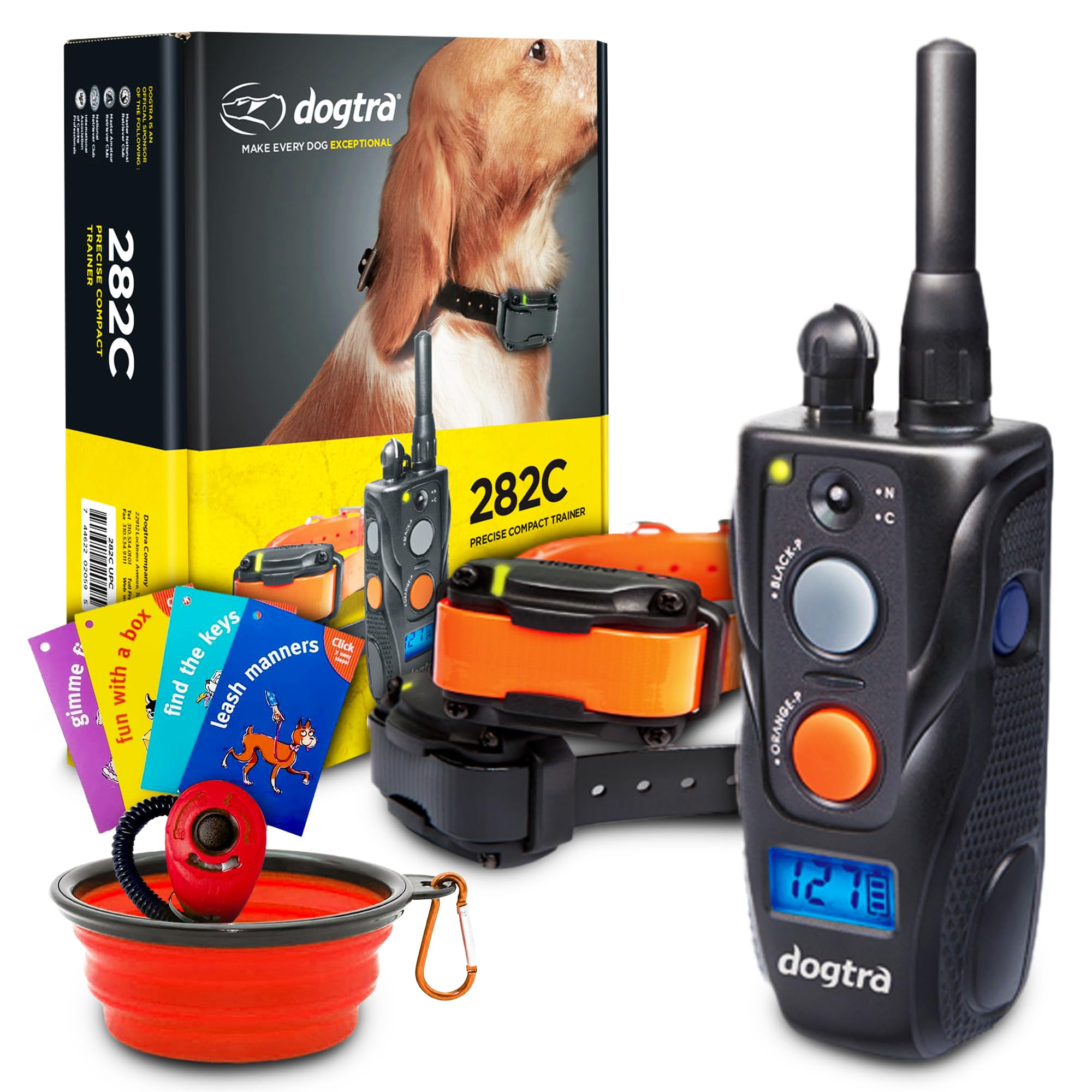 Dogtra 282C Remote Training E-Collar For 2 Dogs - 1/2 Mile Range, Waterproof, Electric Dog Collar For Obedience Training Of Smal