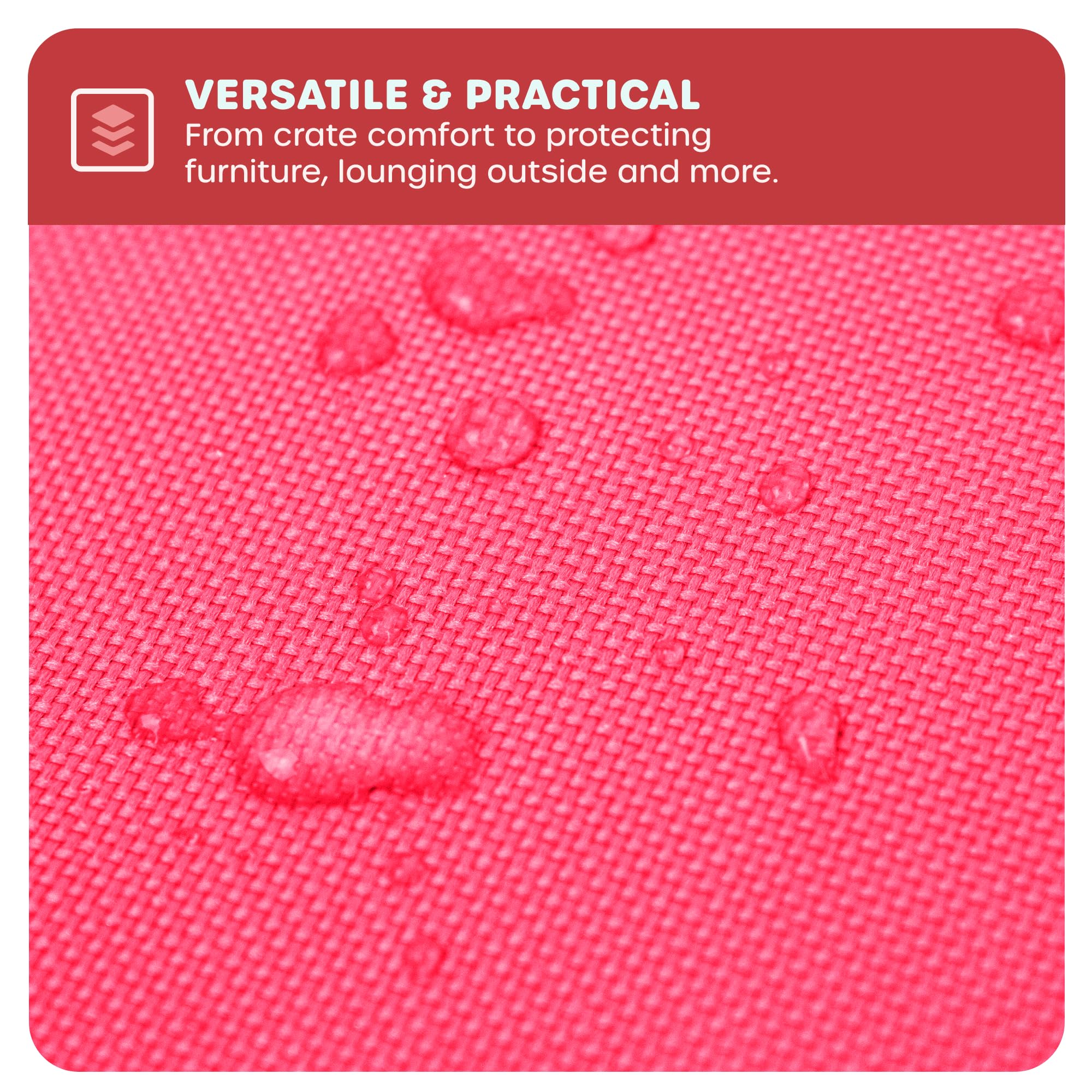 Downtown Pet Supply Large Dog Crate Mat, Blue And Periwinkle, Waterproof, Ripstop Nylon Fabric, Chew Proof, Machine Washable