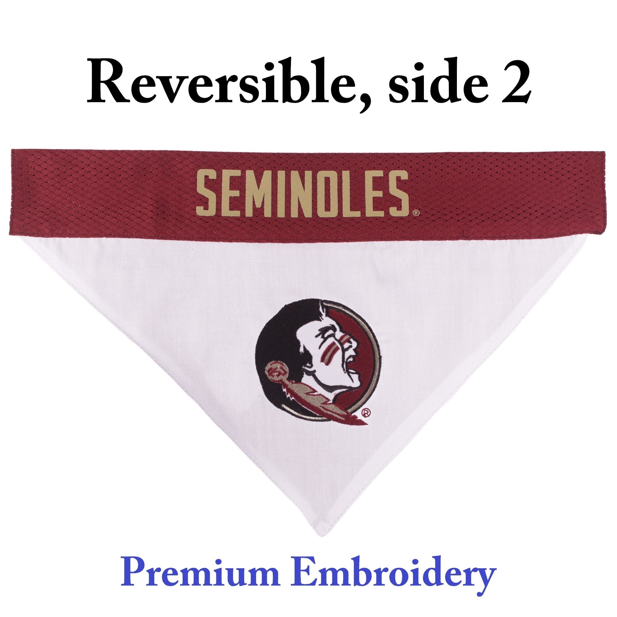 Pets First Collegiate Pet Accessories, Reversible Bandana, Florida State Seminoles, Small/Medium
