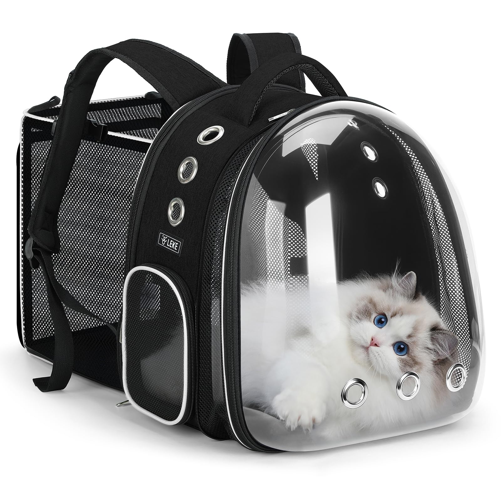 Limited Stock Lekereise Cat Backpack Carrier, Expandable Large Space Cat Bubble Backpack for Kitty Small Dog up to 18lbs, Transp