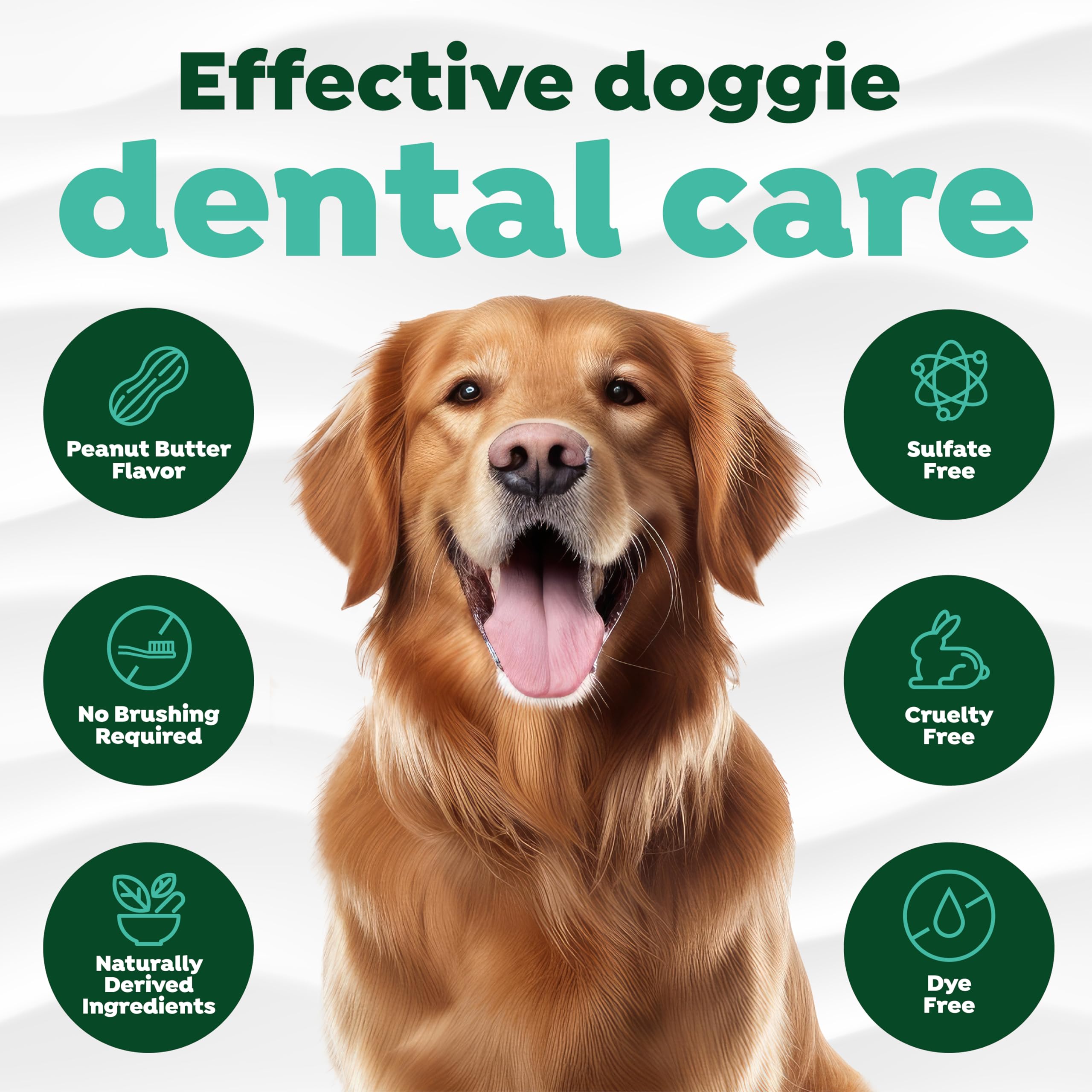 TropiClean Fresh Breath for Dogs | No Brush Dental Gel for Dogs Peanut Butter Flavor | Dog Toothpaste for Plaque, Tartar & Stink