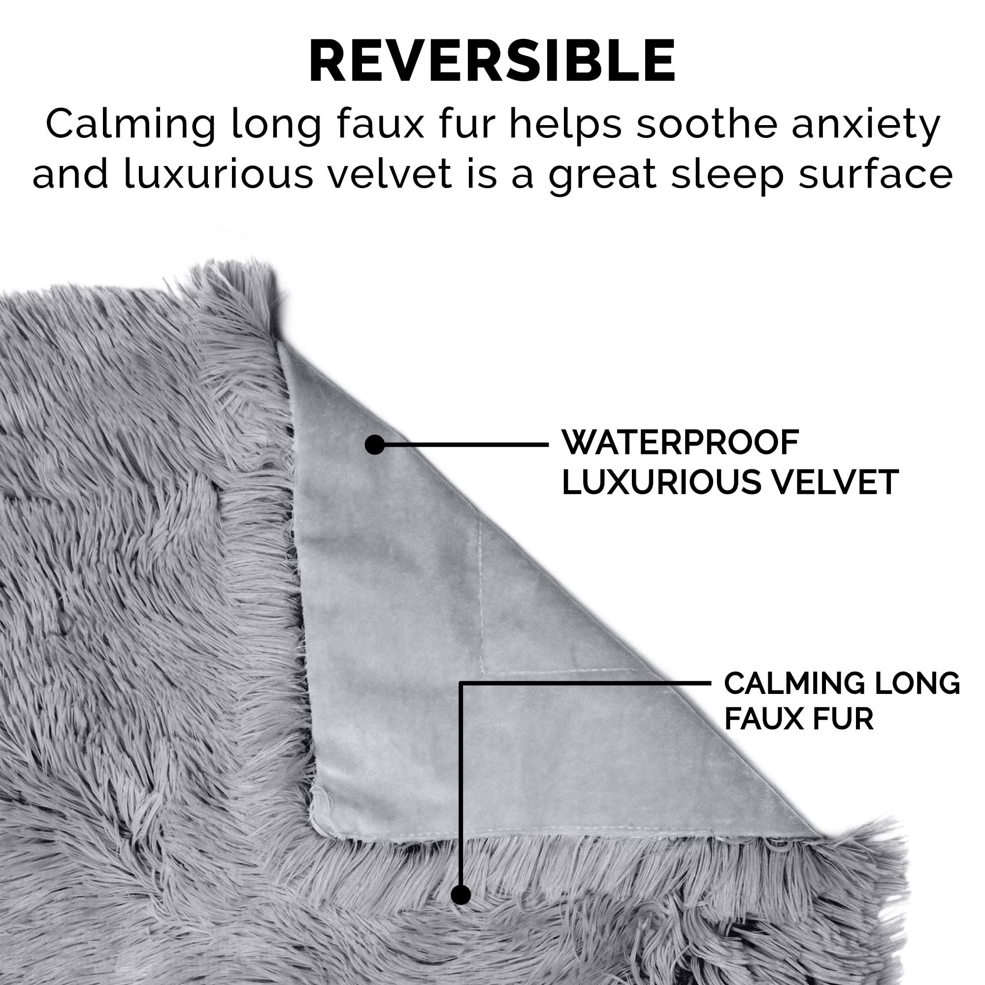 Furhaven Waterproof Throw Blanket for Dogs & Indoor Cats, Washable - Shaggy Plush Calming Long Faux Fur & Velvet Dog Blanket - G