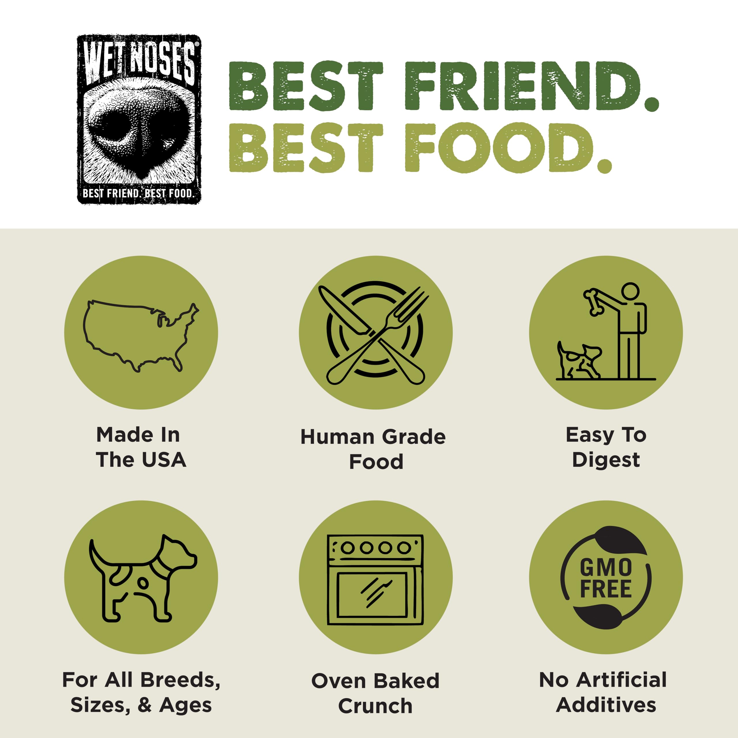 Wet Noses Moments Non-GMO Peanut Butter Jungle Animal Crunchy Dog Treats - 3lb | No Corn, Wheat, Soy or Peas, Made with 5 Simple