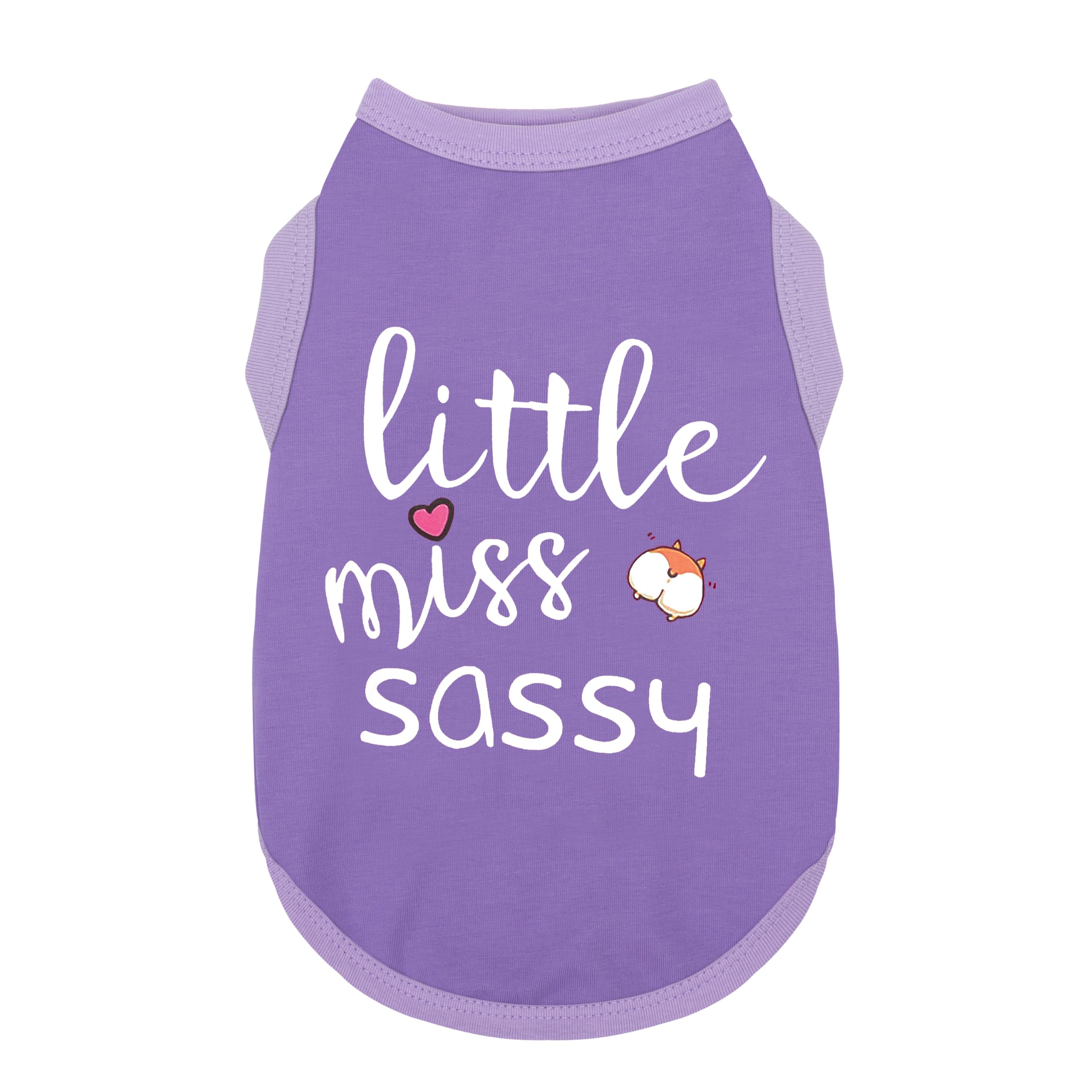 Paiaite Dog Clothes Fashionable Sleeveless Pet Vest: 'Little Miss Sassy' Printed Cotton Dog Shirt, Ideal For Small, Medium, And 