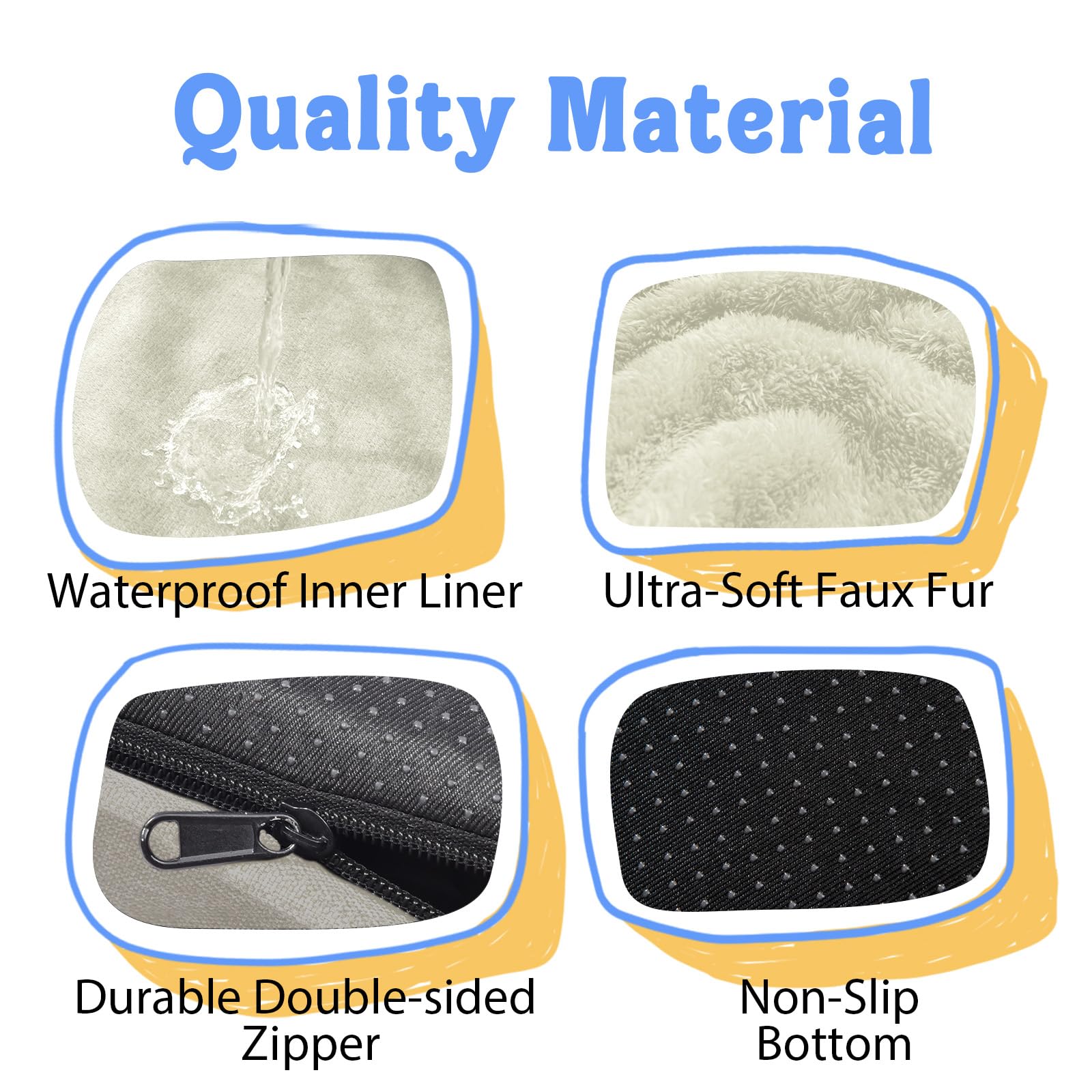 Washable Orthopedic Large Dog Bed - Extra Large Dog Beds With Bolsters Removable Orthopedic Foam Support Dogs Bed For Xl Large S