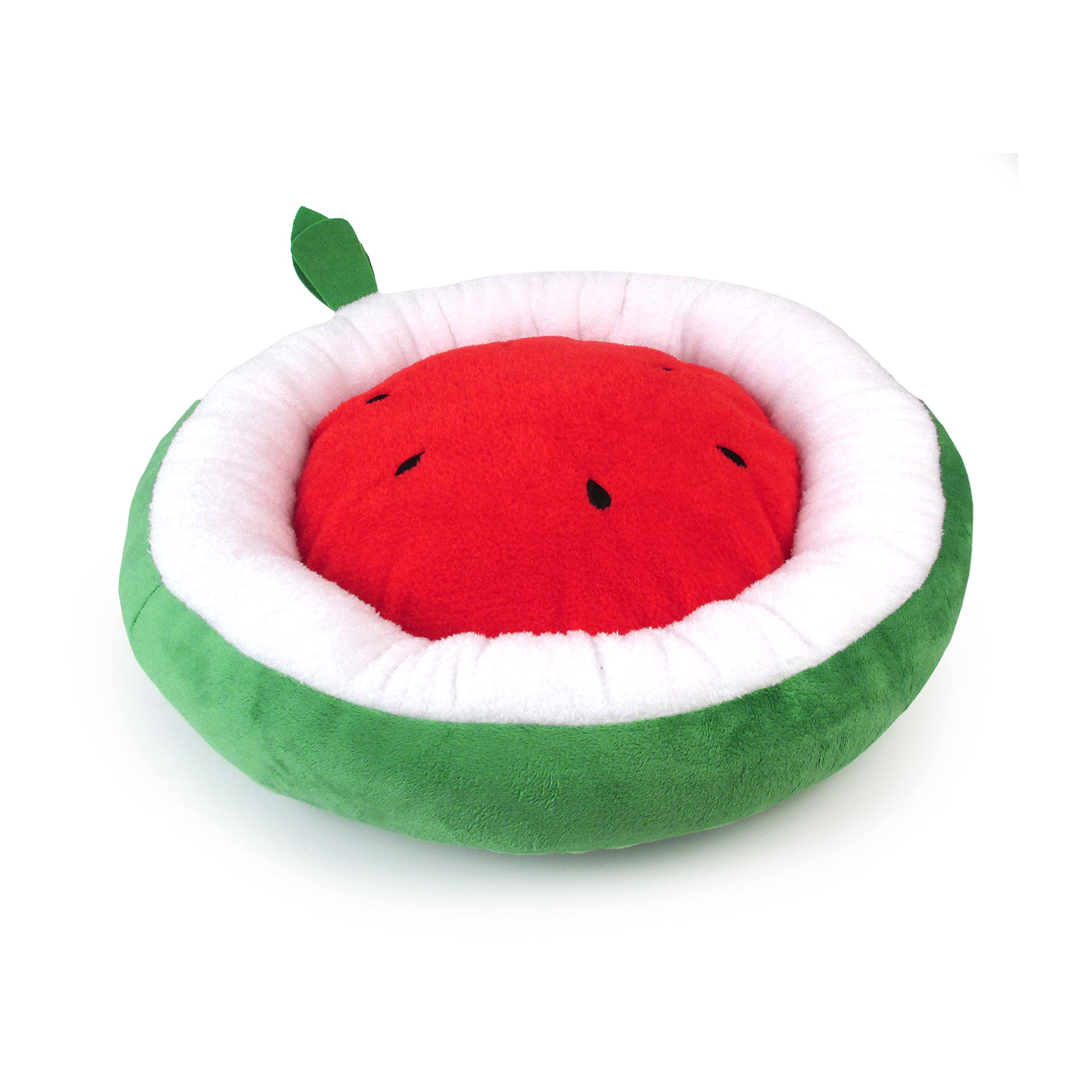 Tonbo Soft Plush Small Cute And Cozy Watermelon Dog Cat Bed, Washer And Dryer Friendly (Watermelon)