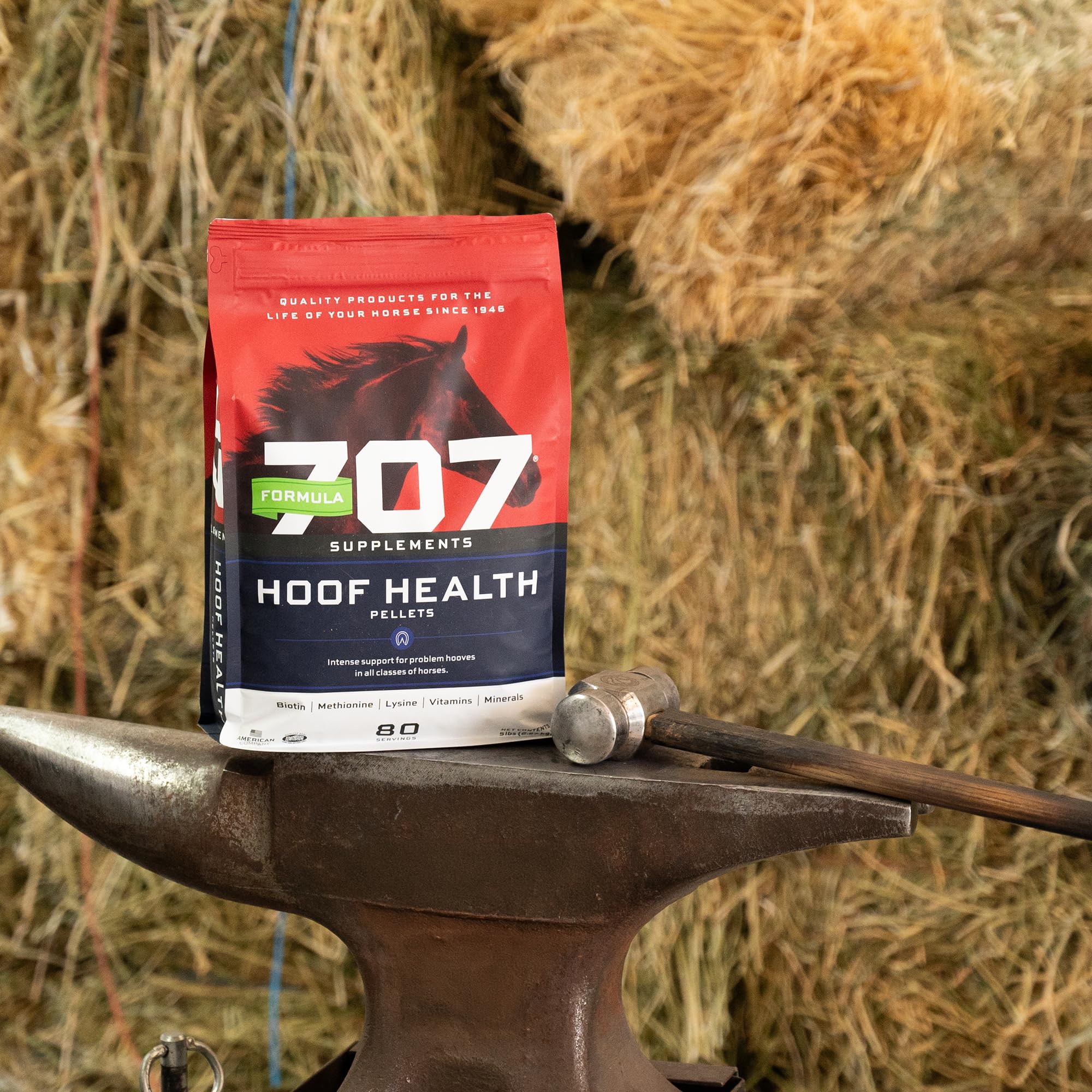 Formula 707 Hoof Health Equine Supplement, 10 lb Bag - 160 Servings - Biotin, Amino Acids, and Minerals to Improve and Support H