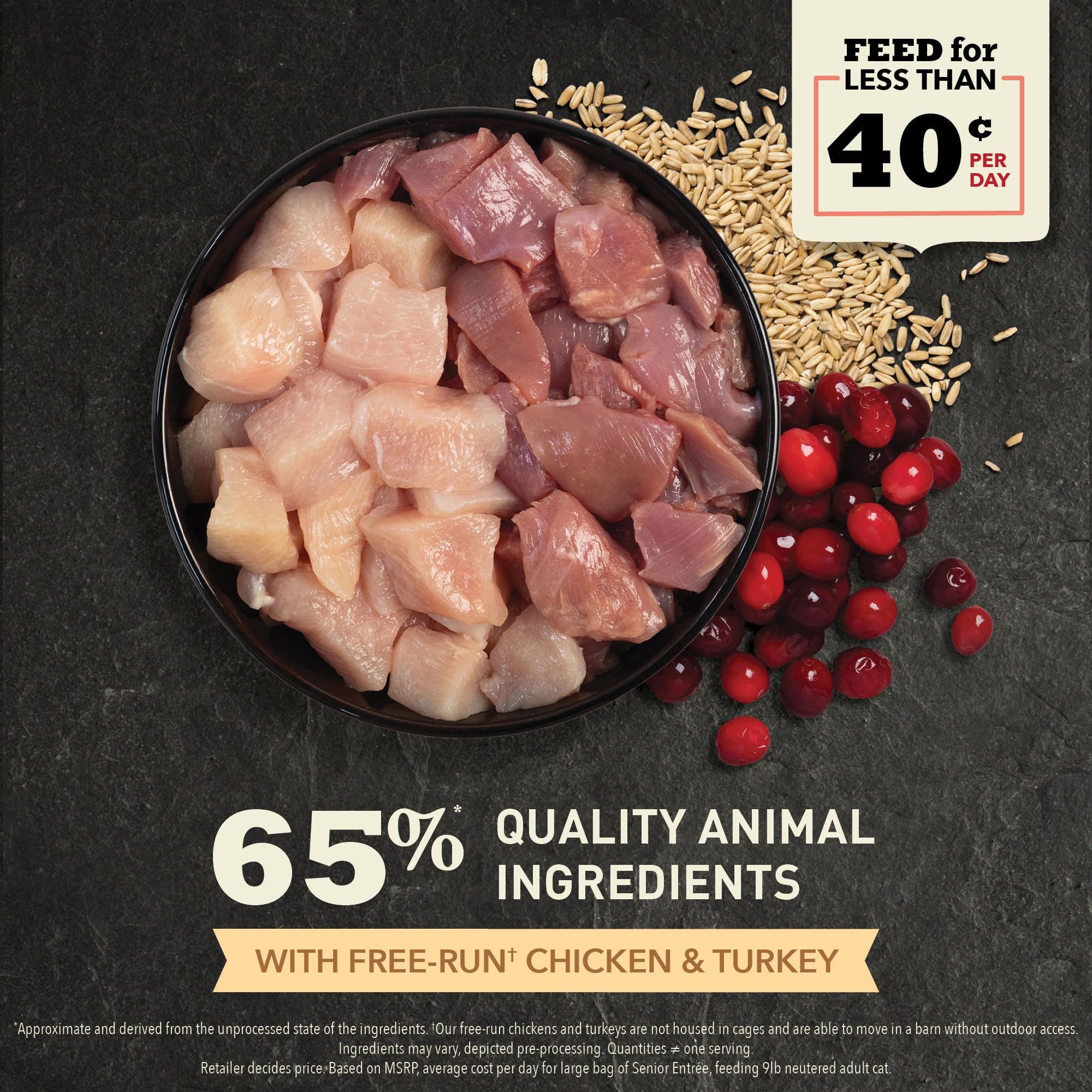 ACANA Senior Entree Dry Cat Food for Senior Cats (7+ Years), Free Run Chicken and Turkey Recipe, 10lb