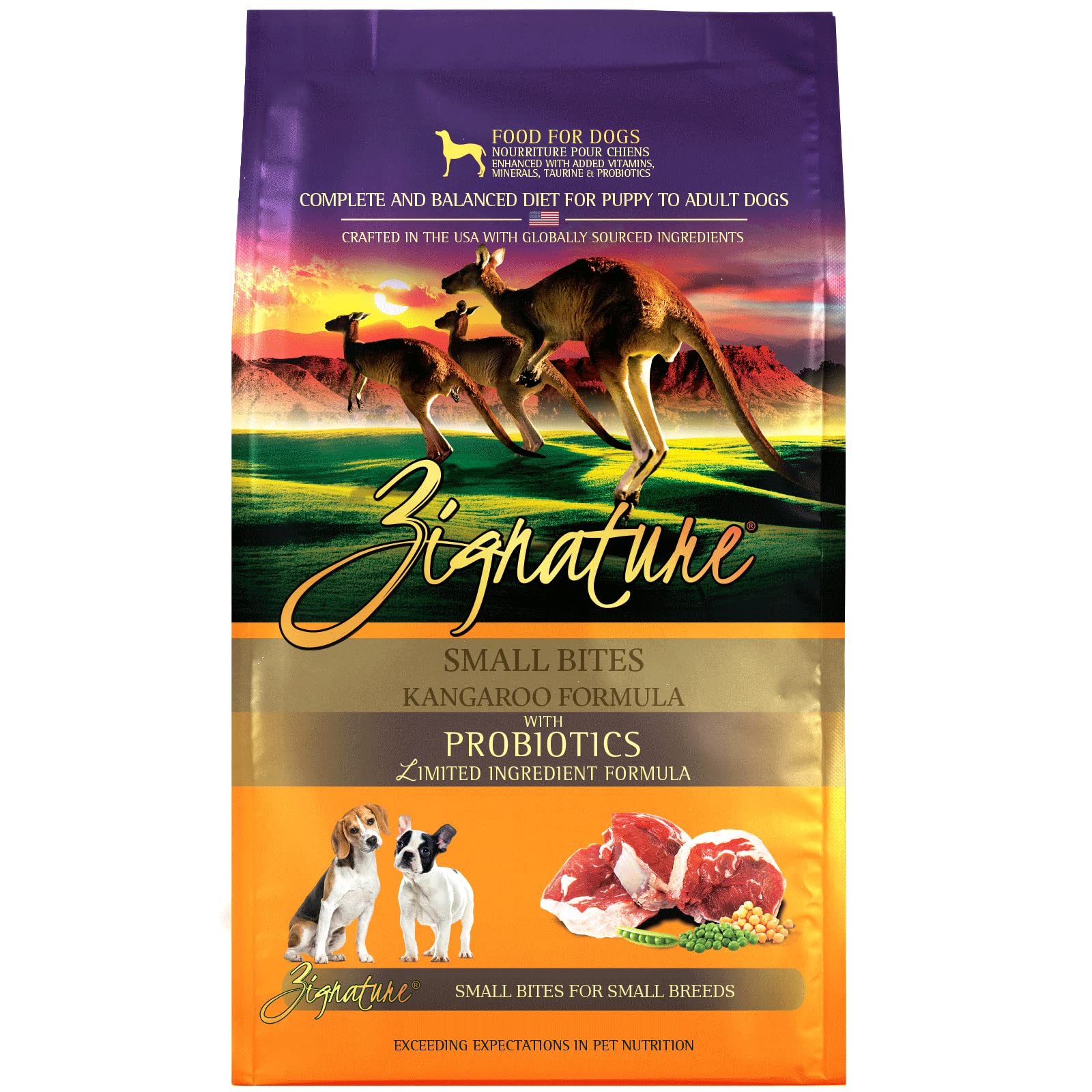 Zignature Kangaroo Limited Ingredient Formula Small Bites Dry Dog Food 12.5lb