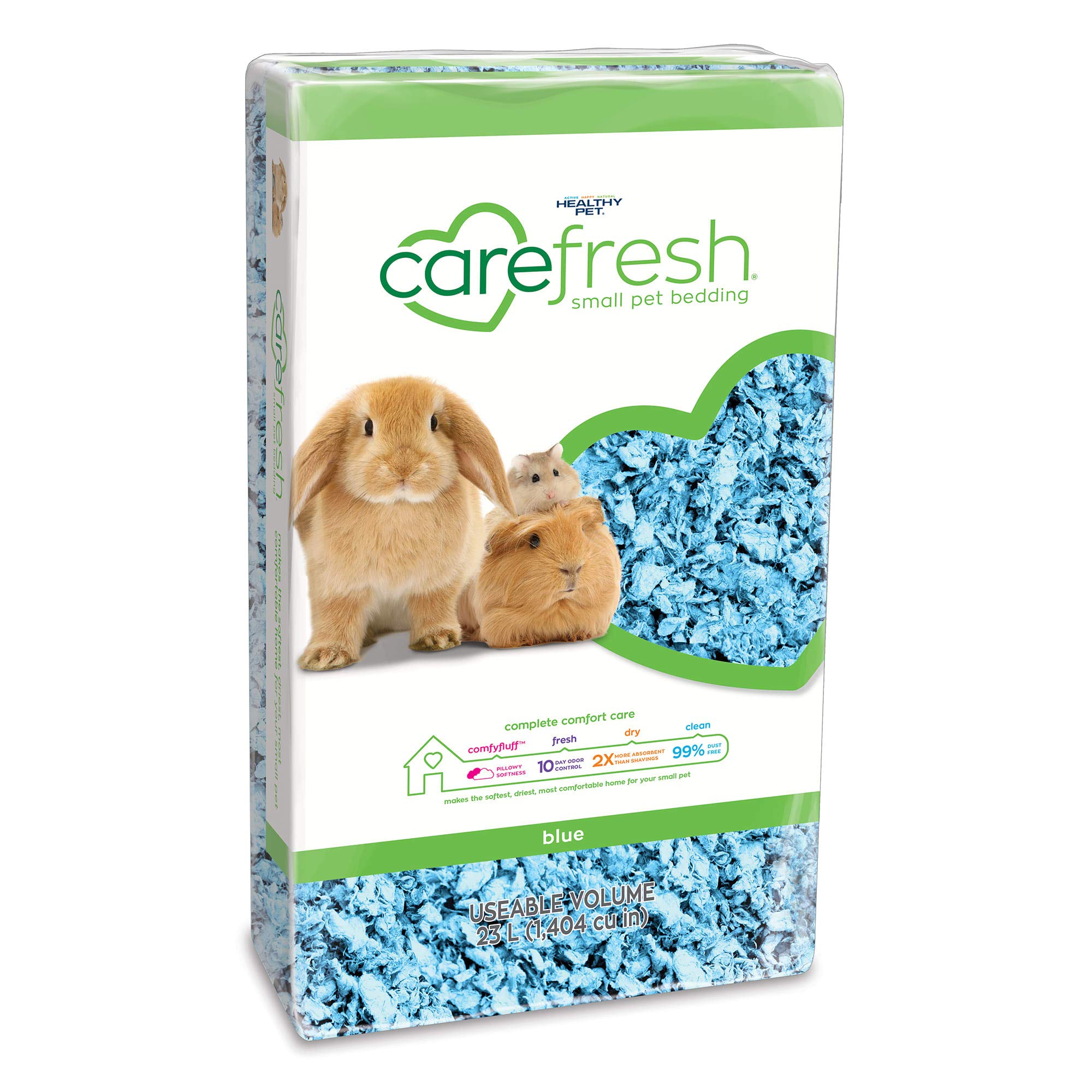 Carefresh 99% Dust-Free Blue Natural Paper Small Pet Bedding With Odor Control, 23 L