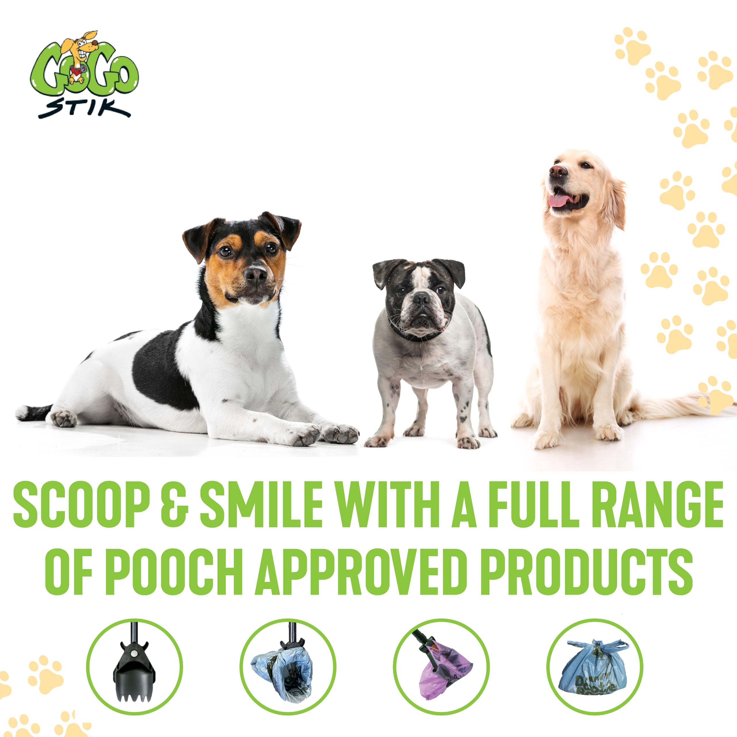 Xp Pooper Scooper & Rake Set - Quick, Clean, & Convenient. 37' No Bend. 10 Free Heavy Dootie Poop Bags For Dogs. Strong & Lightweight For All Dog Poop Cleanup & Waste Removal - Fits Any Style Bag.