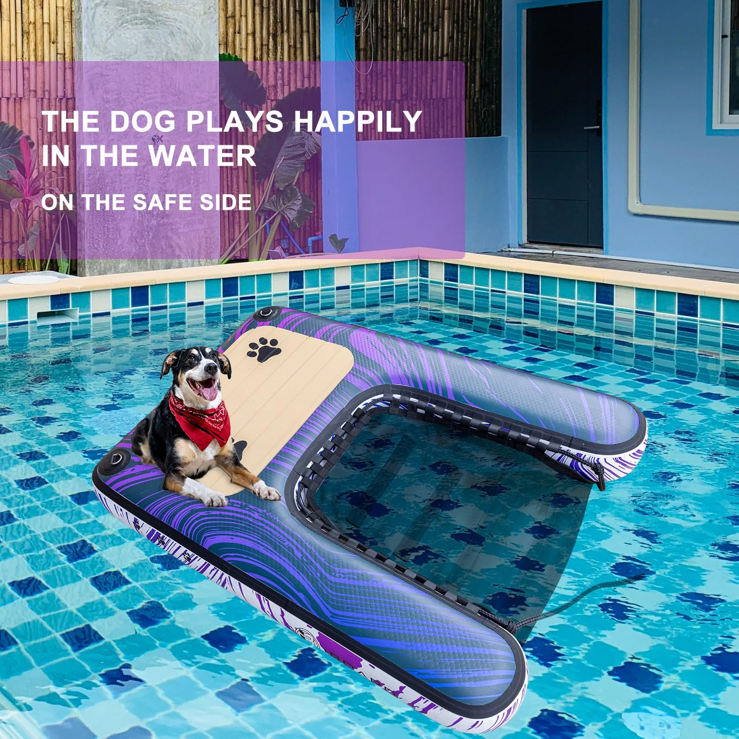 Iboard Dog Ramp & Pool Float - Portable Pet Ramp For Boats, Docks, And Pools - Non-Slip Dog Ramp For Small, Medium, And Large Do