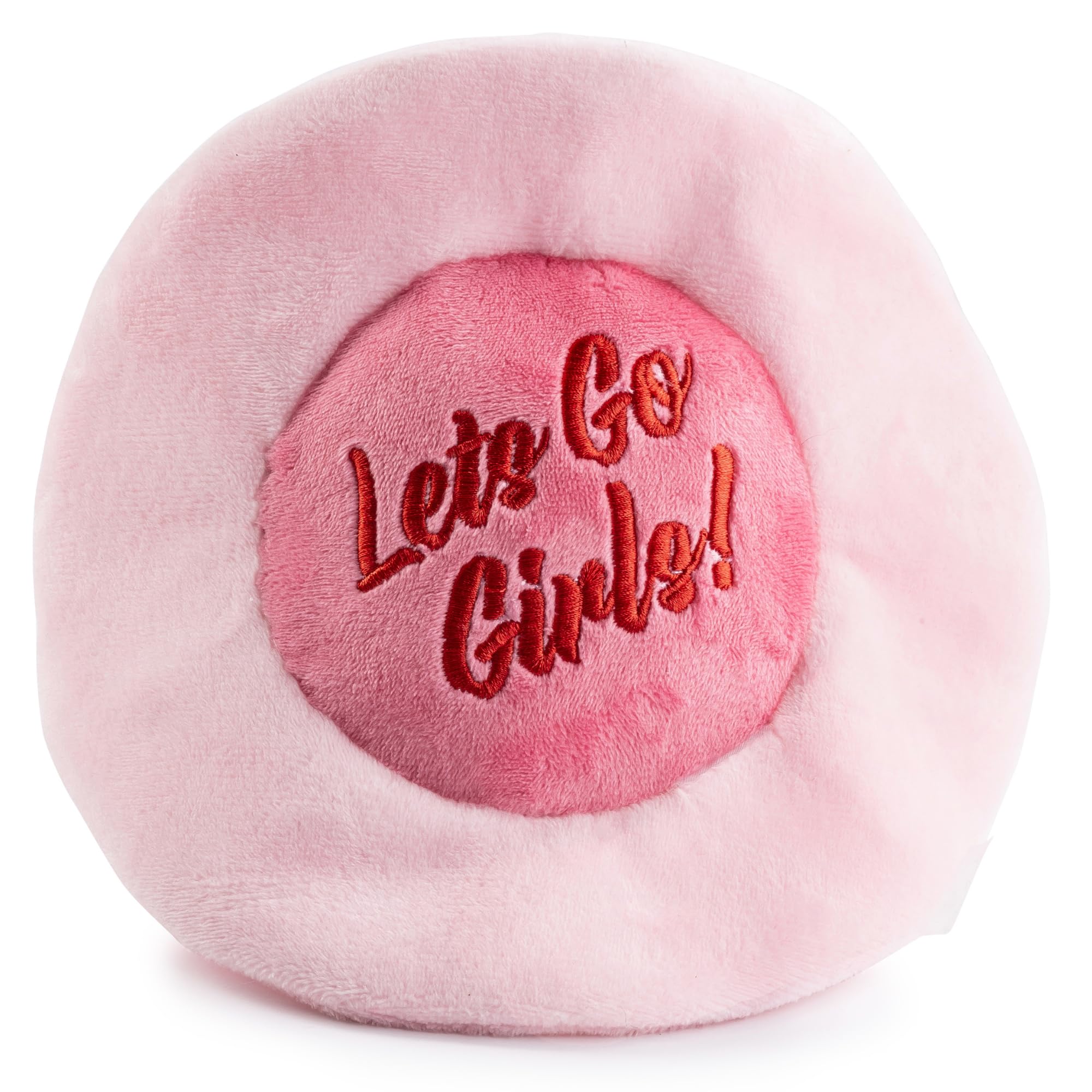 Haute Diggity Dog Cowgirl Hat Plush Dog Toy for Medium & Large Dogs, Western-Inspired Stuffed Dog Toys with Interactive Squeaker