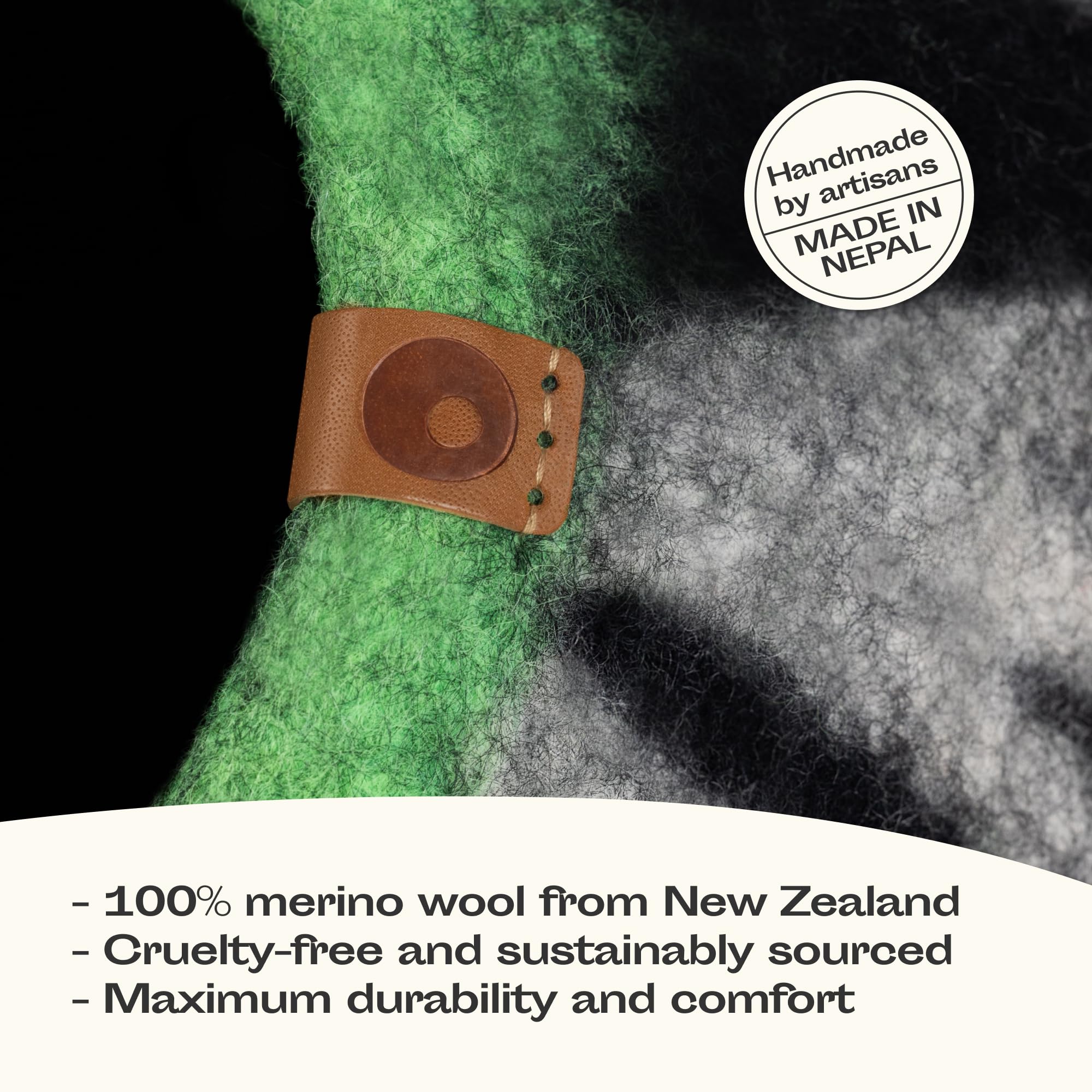 Meowfia Cat Cave - Premium Felt Cat Bed For Indoor Cats, Handmade 100% Merino Wool (Vivid Shades) (Large, Shining Tiger)