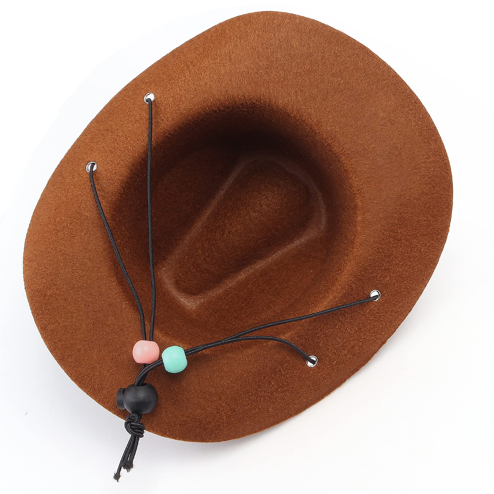 Yewong Pet Cowboy Costume Accessories Dog Cat Pet Size Cowboy Hat And Bandana Scarf West Cowboy Accessories For Puppy Kitten Party Festival And Daily Wearing Set Of 2 (Coffee)