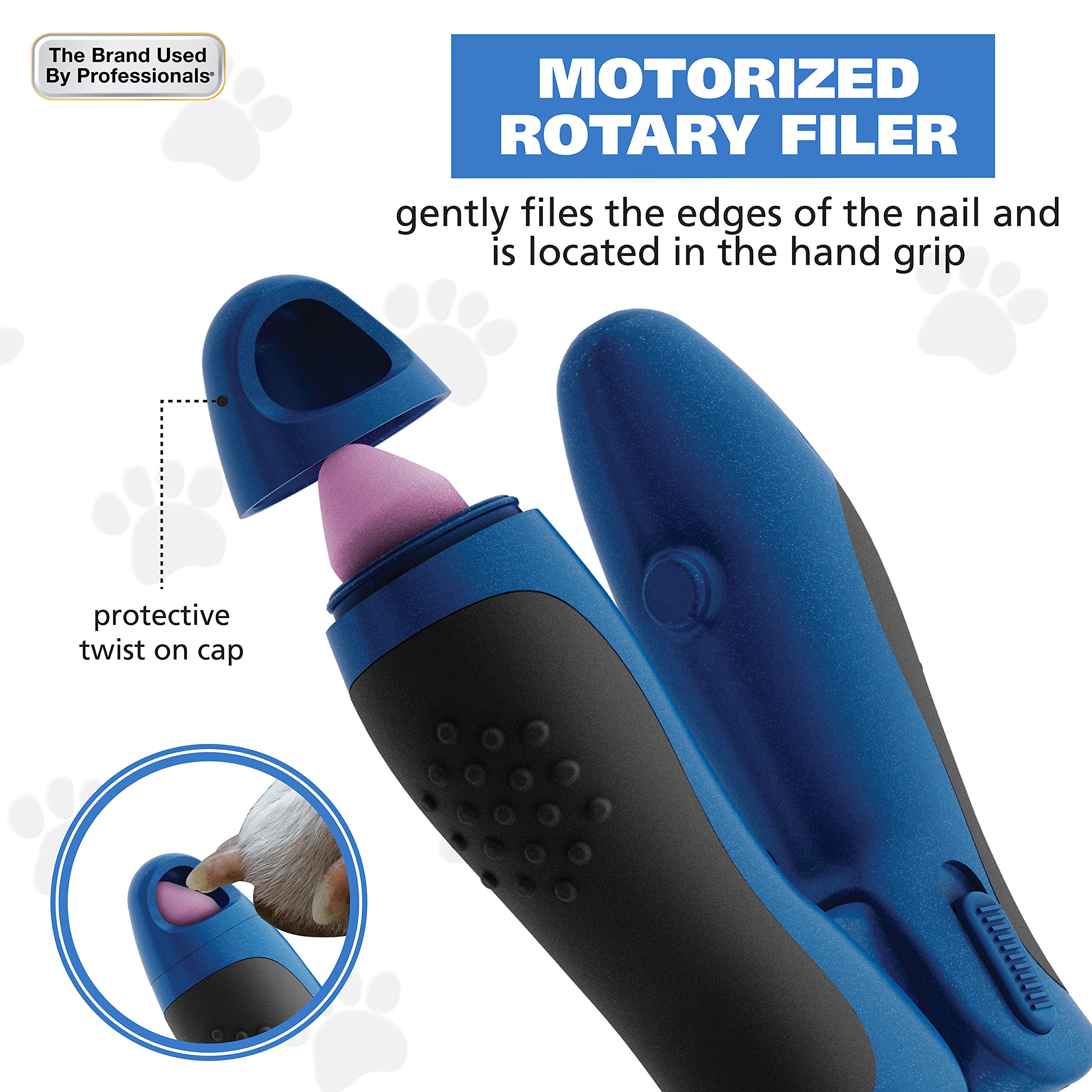 Wahl Ez-Nail Rotary Filer & Nail Clipper For Dogs, Cats, & House Pets - Model 5960-300 Blue