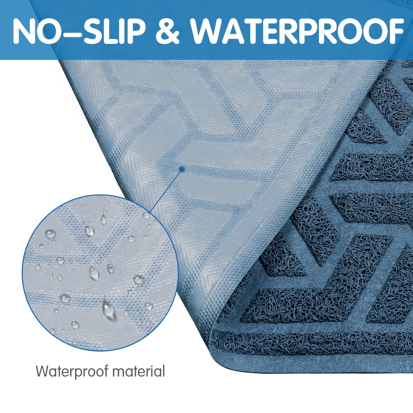 Upsky Cat Litter Mat, Litter Trapping Mat Soft On Kitty Paws, Durable Large Litter Box Mat 35'' X 24'' Scatter Control For Cat L