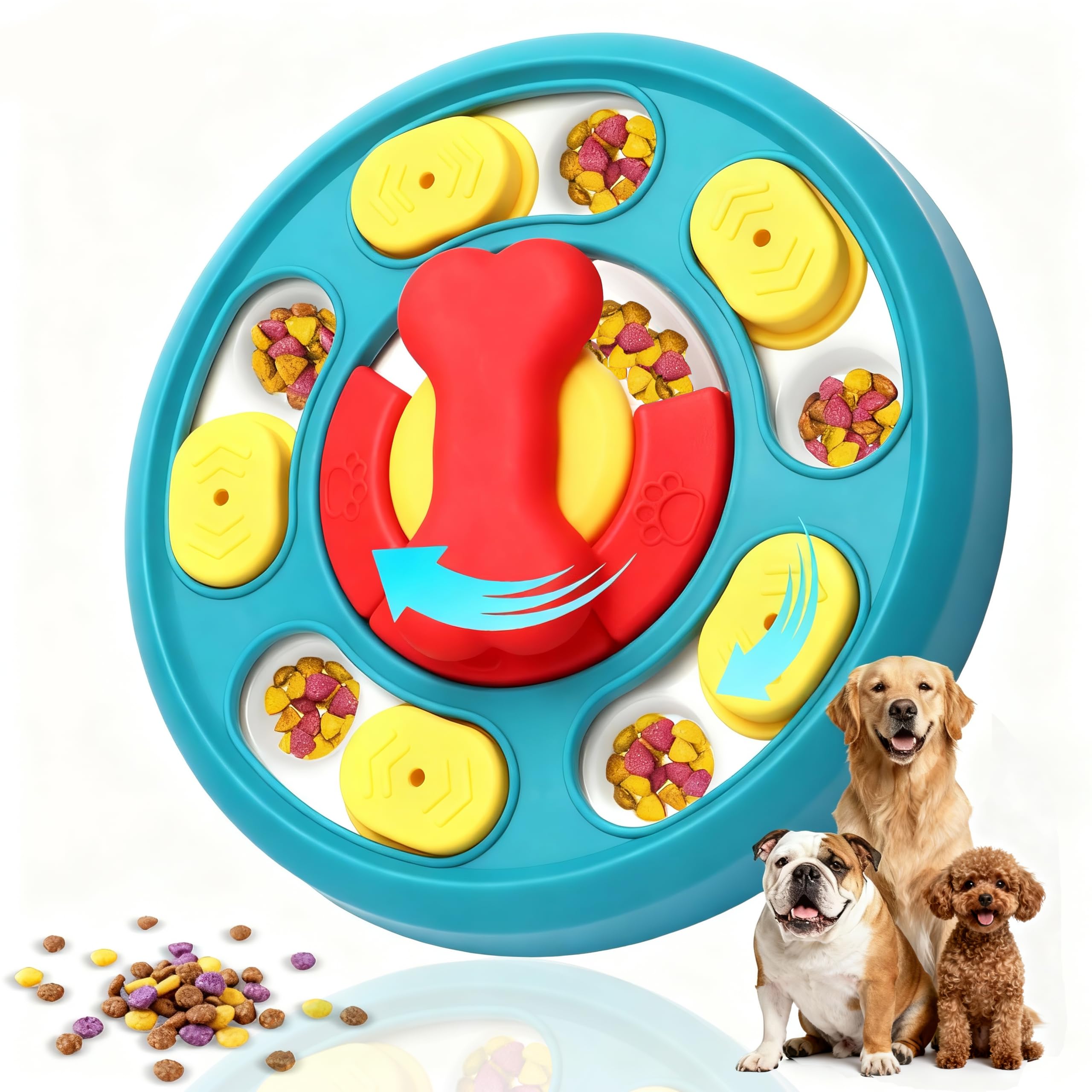 Secyba Interactive Dog Toys, Dog Puzzle Toy, Treat Dispensing Enrichment Toys, Food Feeder Toys for IQ Training & Mental Enrichm