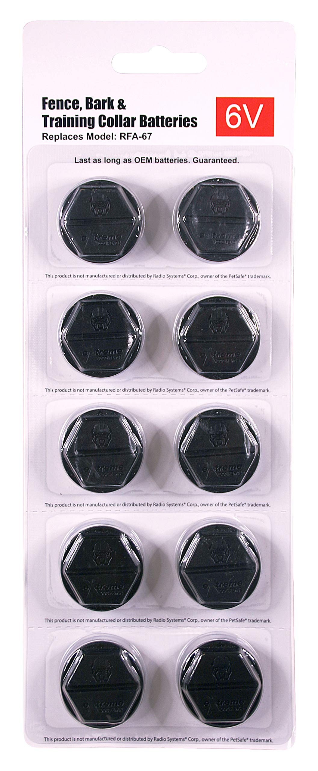 Long Lasting Japanese Powered Battery For All Fence Collars That Use Model Rfa-67 (10 Pack)