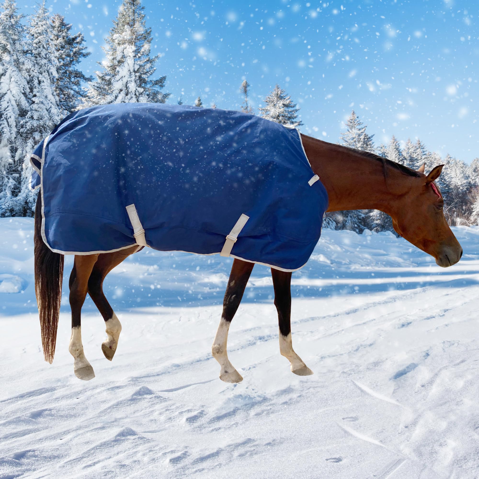 Xuanniao Winter 1200D Premium Turnout Horse Blanket,Medium Weight Waterproof Blanket