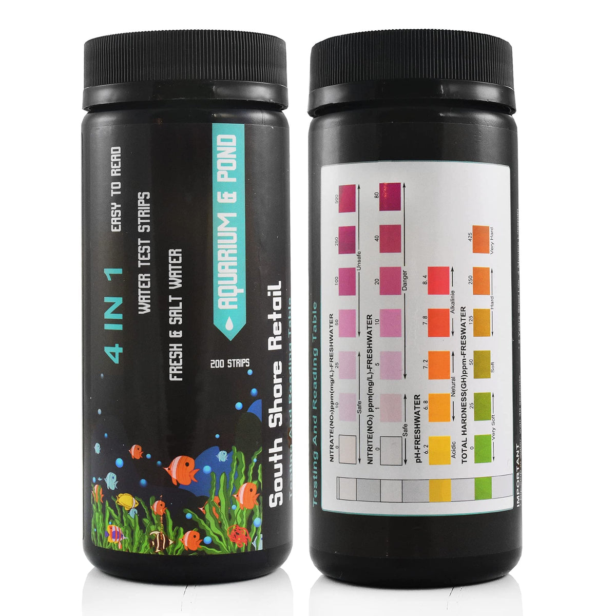 200 Aquarium Test Strips - For Fish Tank Or Pond - Lowest Price Per Strip On Amazon! - High Accuracy - Tests For Nitrate, Nitrit