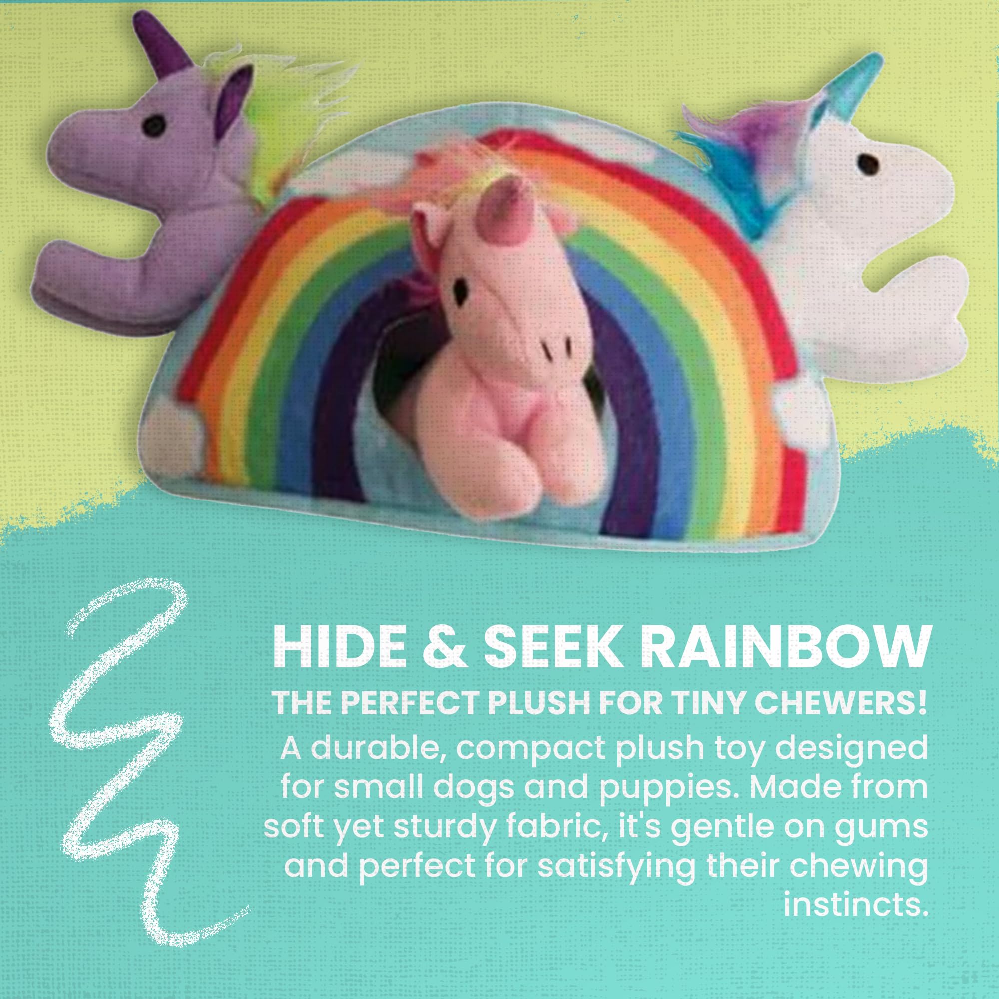 Snugarooz Hide & Seek Rainbow Dog Toy With Repair Patch – Interactive Plush Rainbow & 3 Squeaky Unicorns For Fun And Mental Stimulation