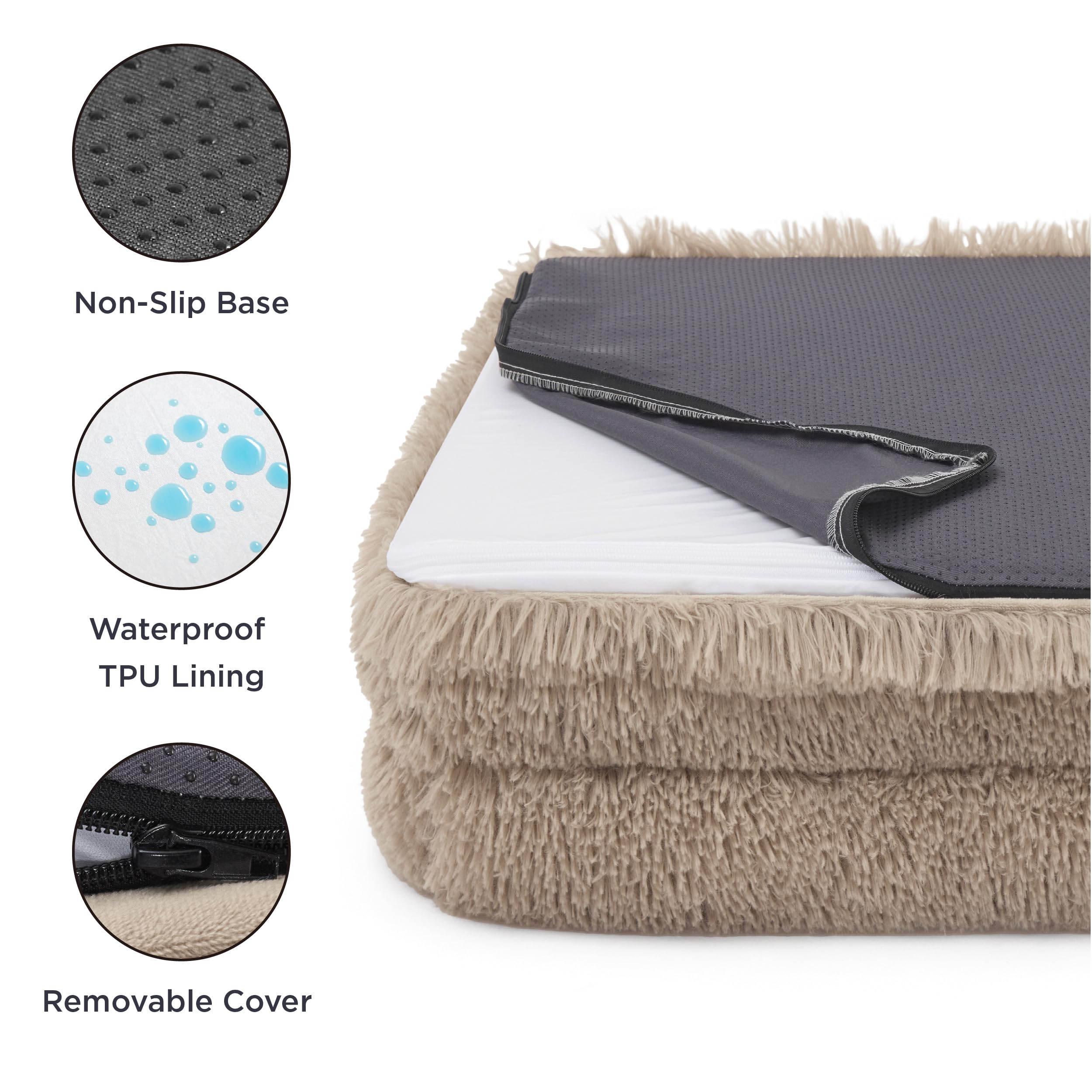 Bedsure Small Orthopedic Dog Bed - Washable Calming Dog Sofa Beds For Small Dogs, Supportive Foam Pet Couch Bed With Removable W
