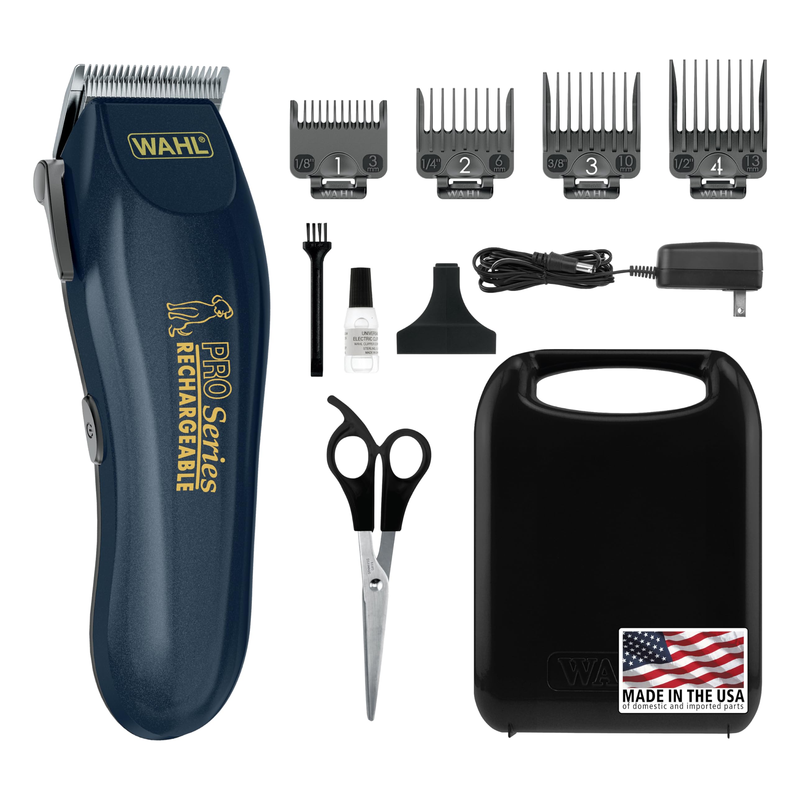 Wahl Usa Deluxe Pro Series Cordless Lithium Ion Clipper Kit For Dog Grooming At Home With Heavy Duty Motor, Self-Sharpening Blad