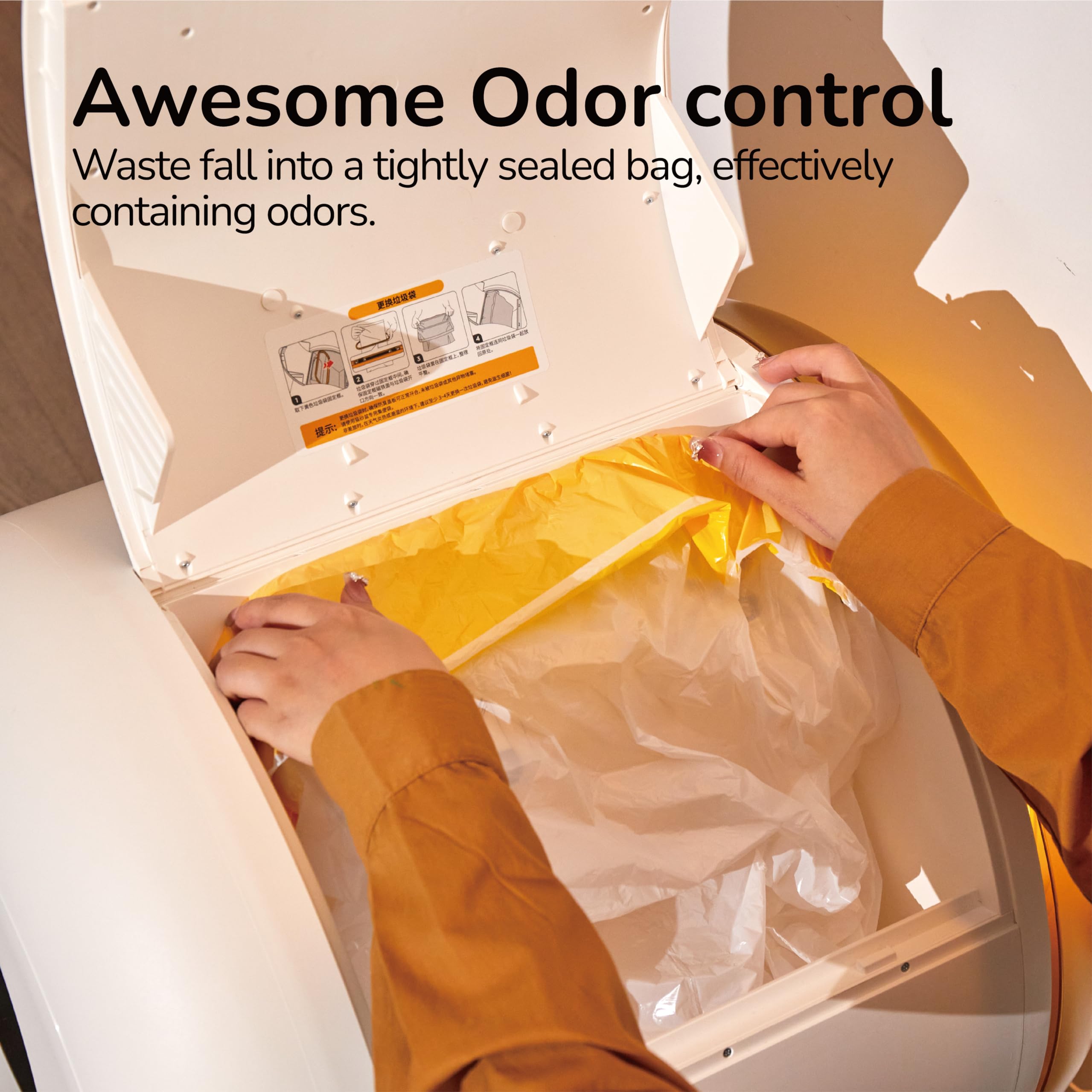 Furrytail Self Cleaning Litter Box With App - Automatic Cat Litter Box For All Your Cats, Odor Control, Spacious Interior And La