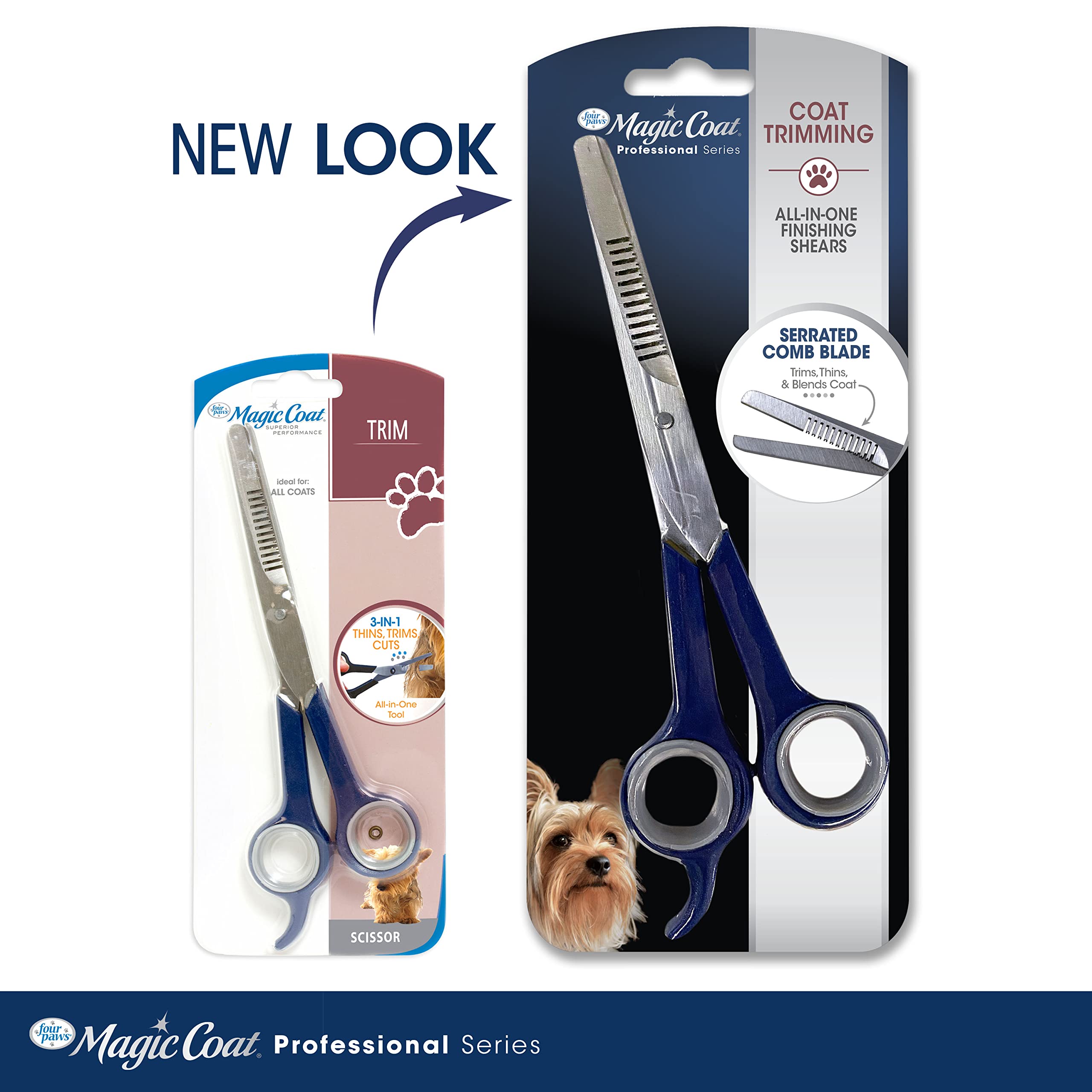 Four Paws Magic Coat Professional Series All-In-One Finishing Shears For Dogs, Dog Grooming Scissors, 1 Count