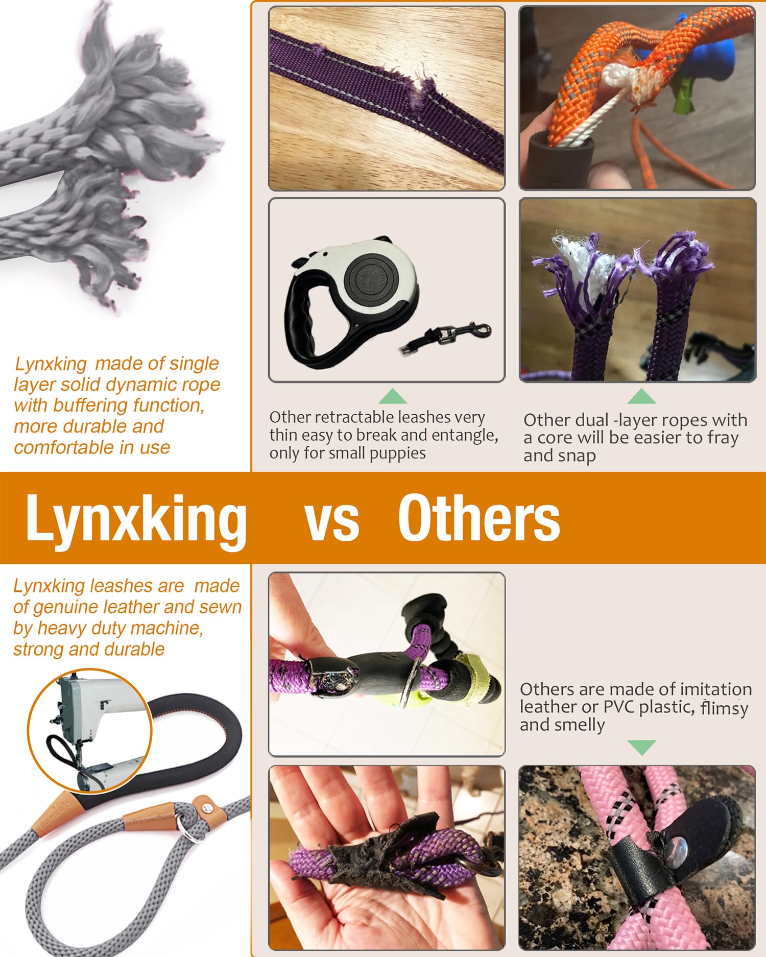 Lynxking 6 Ft Dog Leash Slip Lead 2 Pack Strong Heavy Duty Braided Dog Training Leash No Pull Training Lead Leashes For Medium L