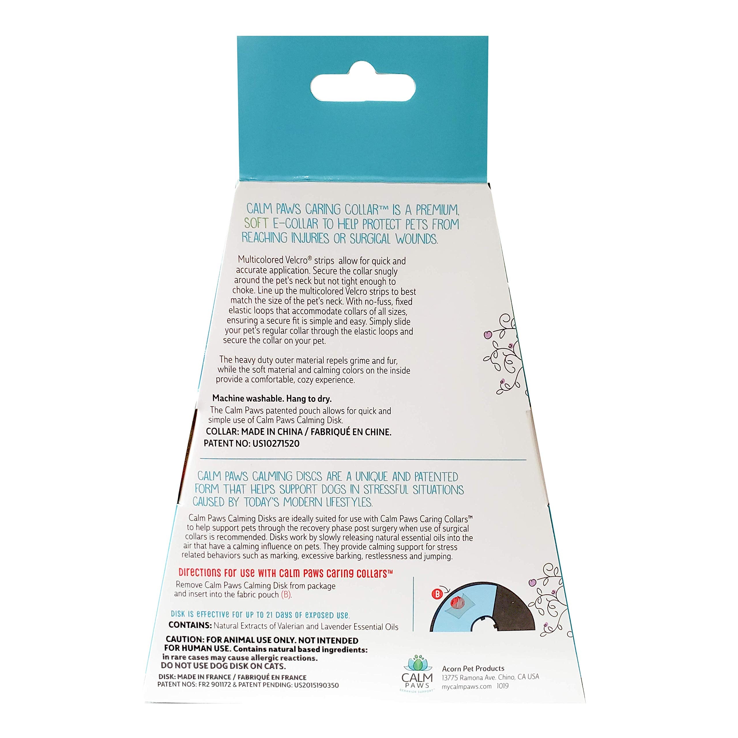 Calm Paws Dog Caring Collar W/Calming Sm.