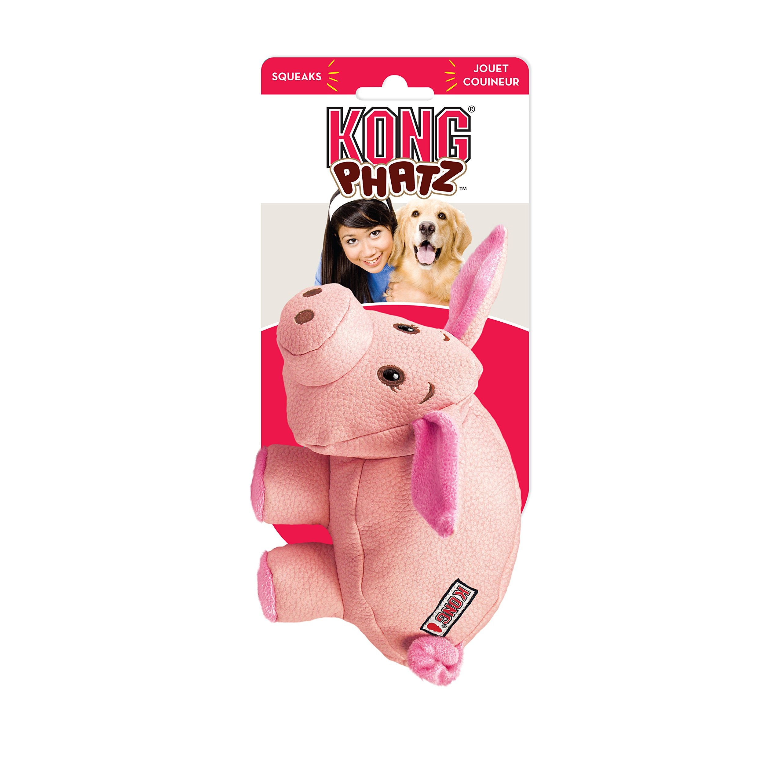 Kong - Phatz Pig - Medium - Reinforced Material For Durablity - Dog Toy