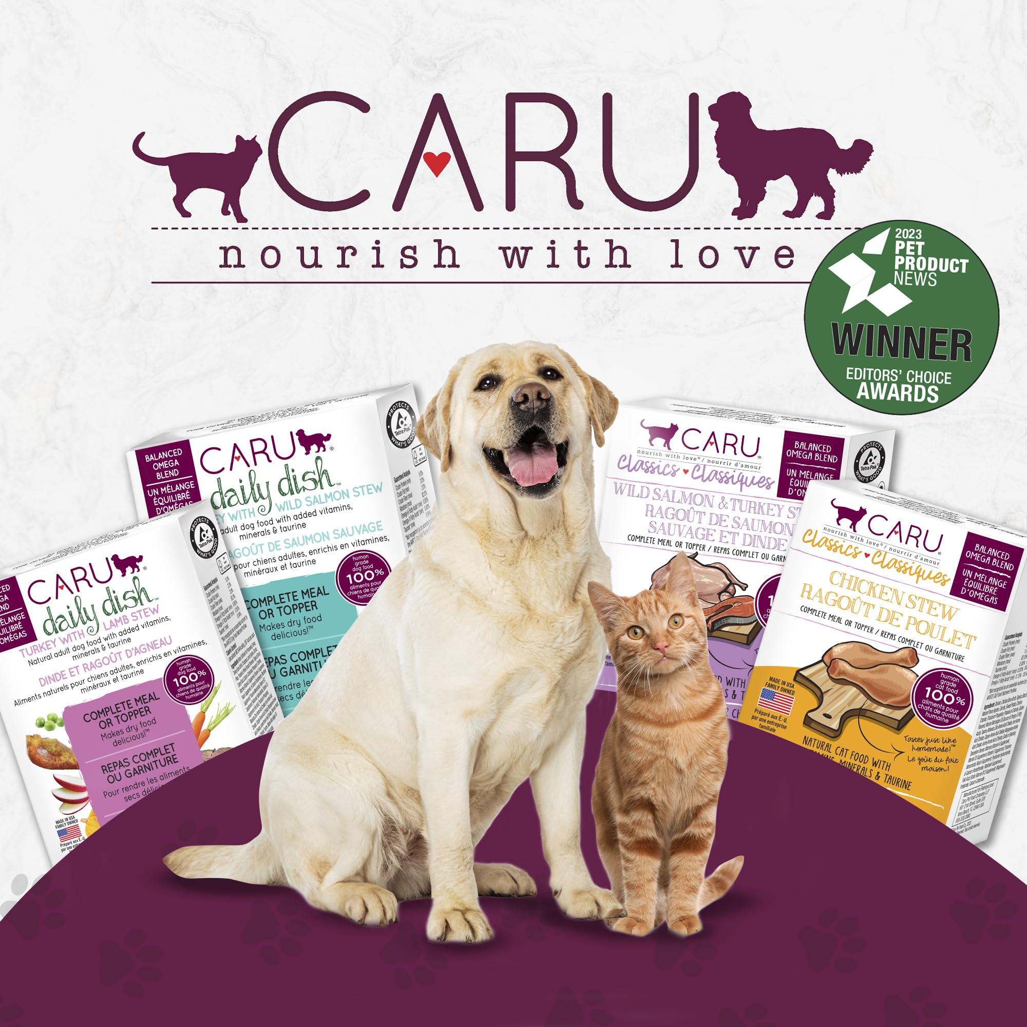 Caru Turkey Stew Wet Cat Food - Human Grade, Non-GMO, 5.5 oz, Case of 12 - Supports Overall Pet Health