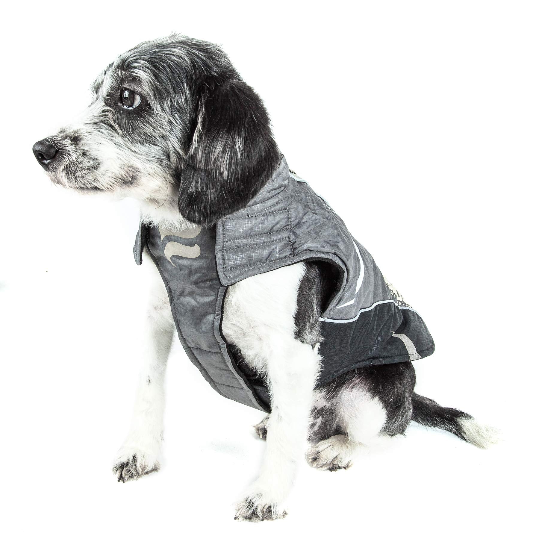 DOGHELIOS Altitude-Mountaineer Wrap-hook and loop Protective Waterproof Pet Dog Coat Jacket w/ Blackshark Technology, Large, B