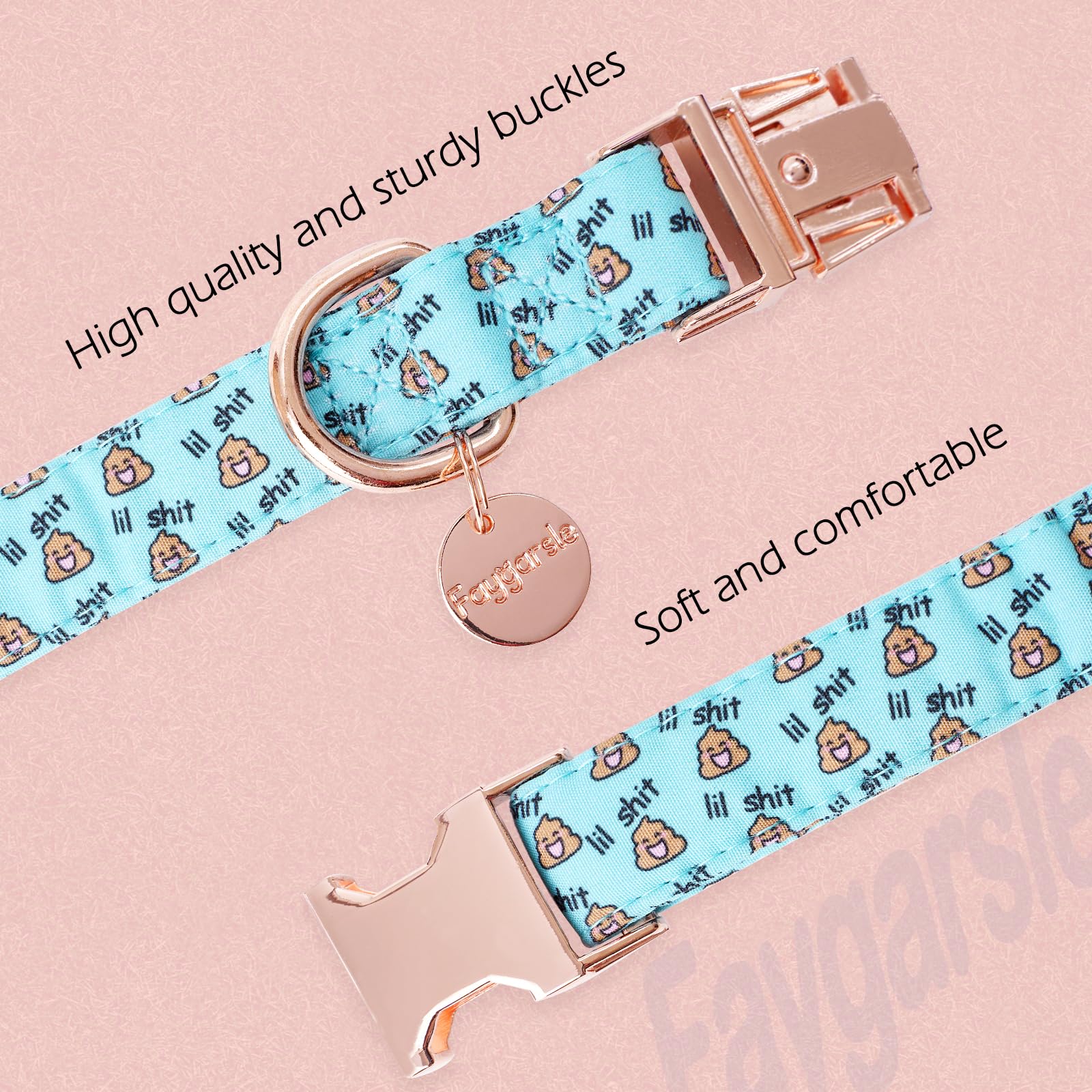 Faygarsle Blue Dog Collar For Small Medium Large Dogs Cute Puppy Collars For Female Dogs Funny Dog Collars For Summer Spring Wed