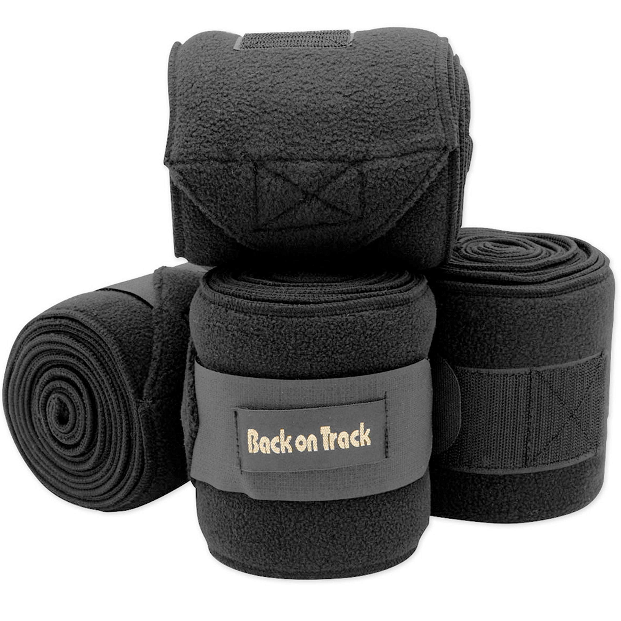 Back On Track Polo Leg Wraps (Fleece) (Pair), Color: Black, Size: 9 (20400001)