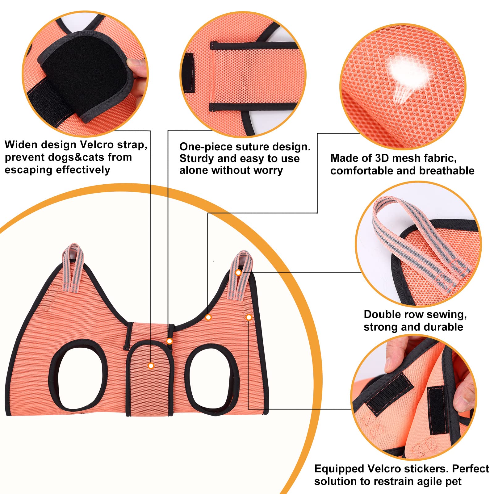 Kkiimatt Dog Grooming Hammock,XXS Pet Grooming Harness for Extra Small Dogs,Hanging Harness for Nail Trimming,Dog Nail Hammock,G
