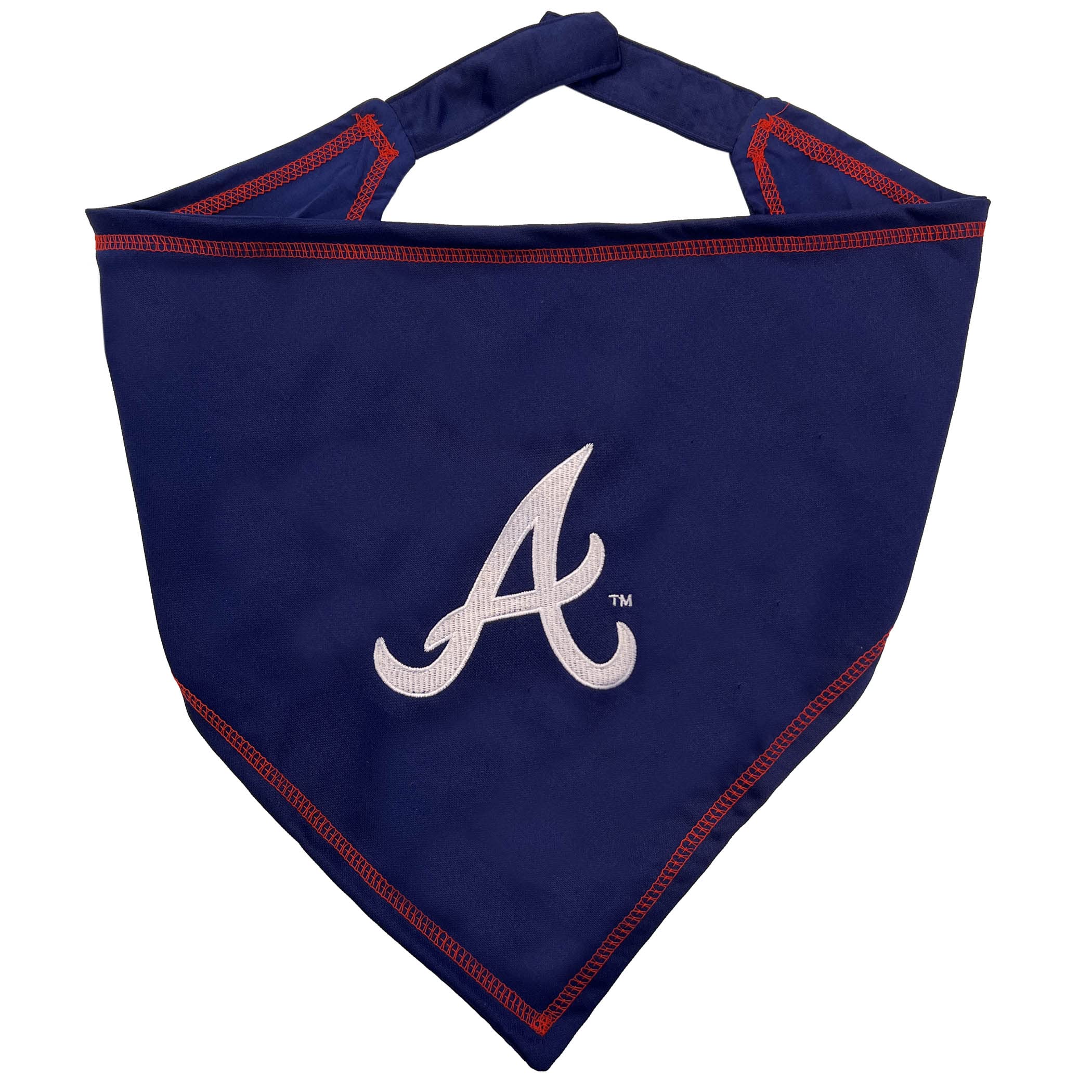 Pets First Mlb Atlanta Braves Tie Bandana, Large/X-Large. Dog Bandana Scarf Bib For Pet Cat Dog. The Ultimate Game-Day, Party Ba