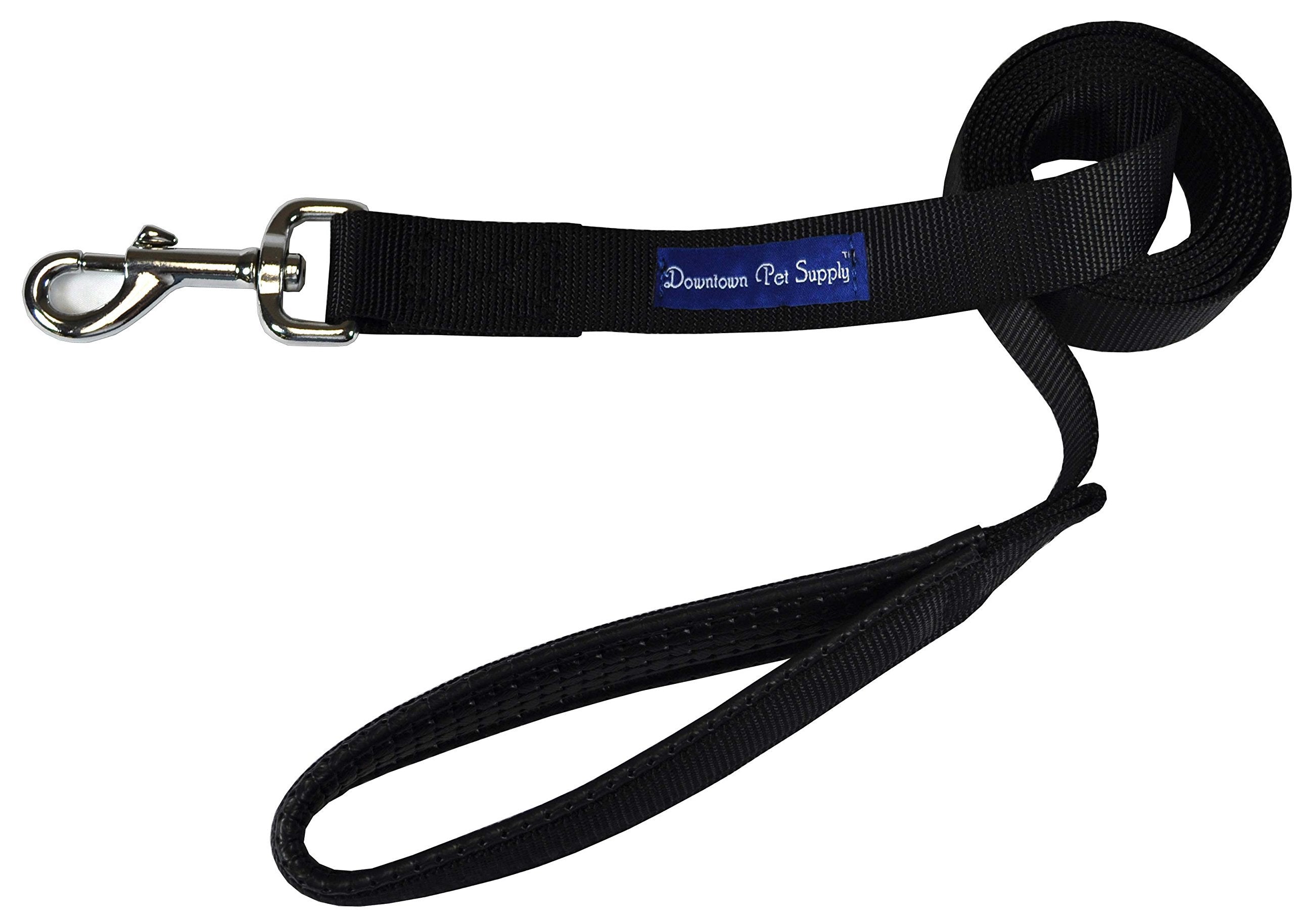 Downtown Pet Supply 4ft Heavy-Duty Dog Leash - Padded Comfort Handle & Stainless Steel Fastener - Durable Training Leash - 0.75i