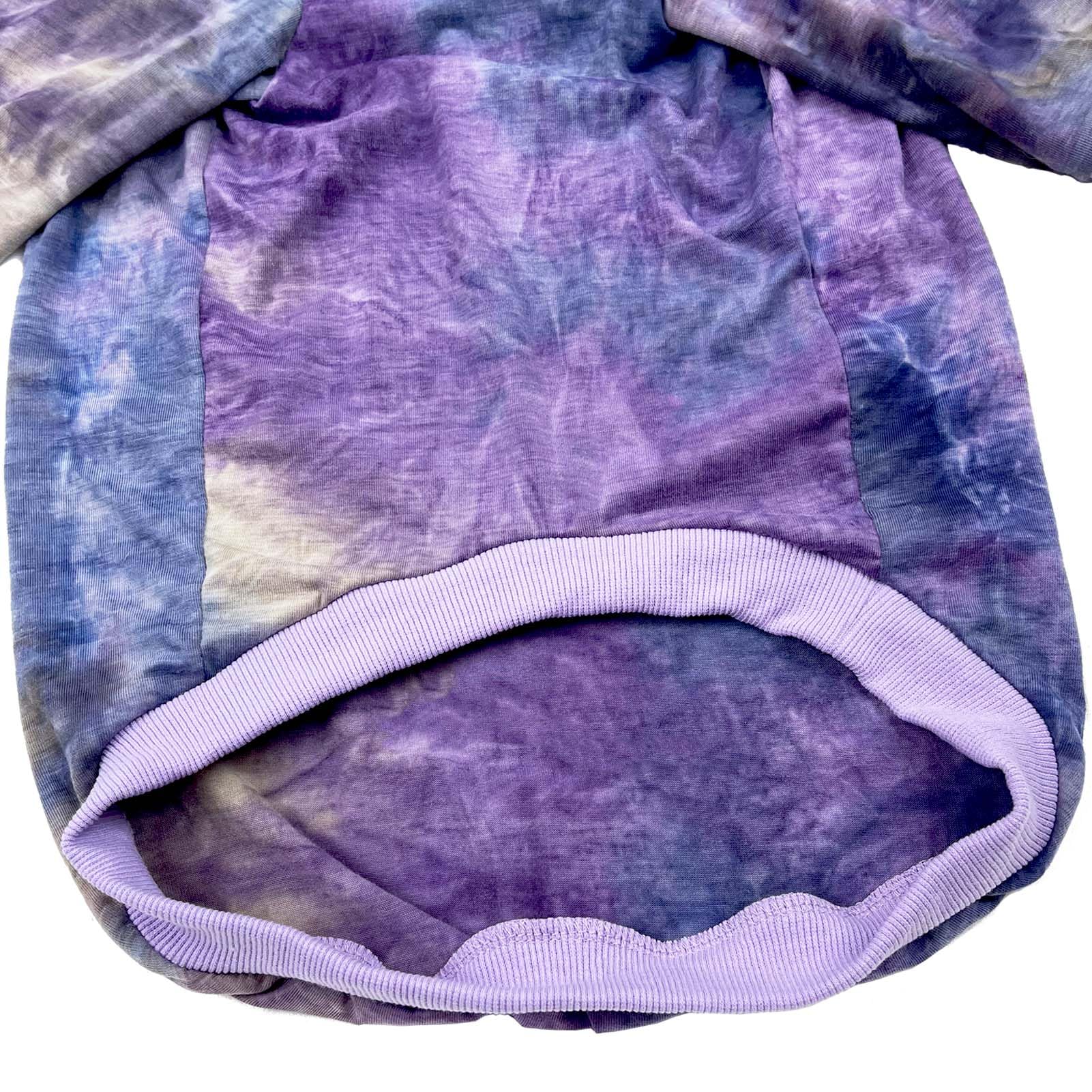 D.E.E Cotton Dog Shirts Large Tie Dye Dog Clothes Lightweight Girl Boy Big (Purple, X-Large)