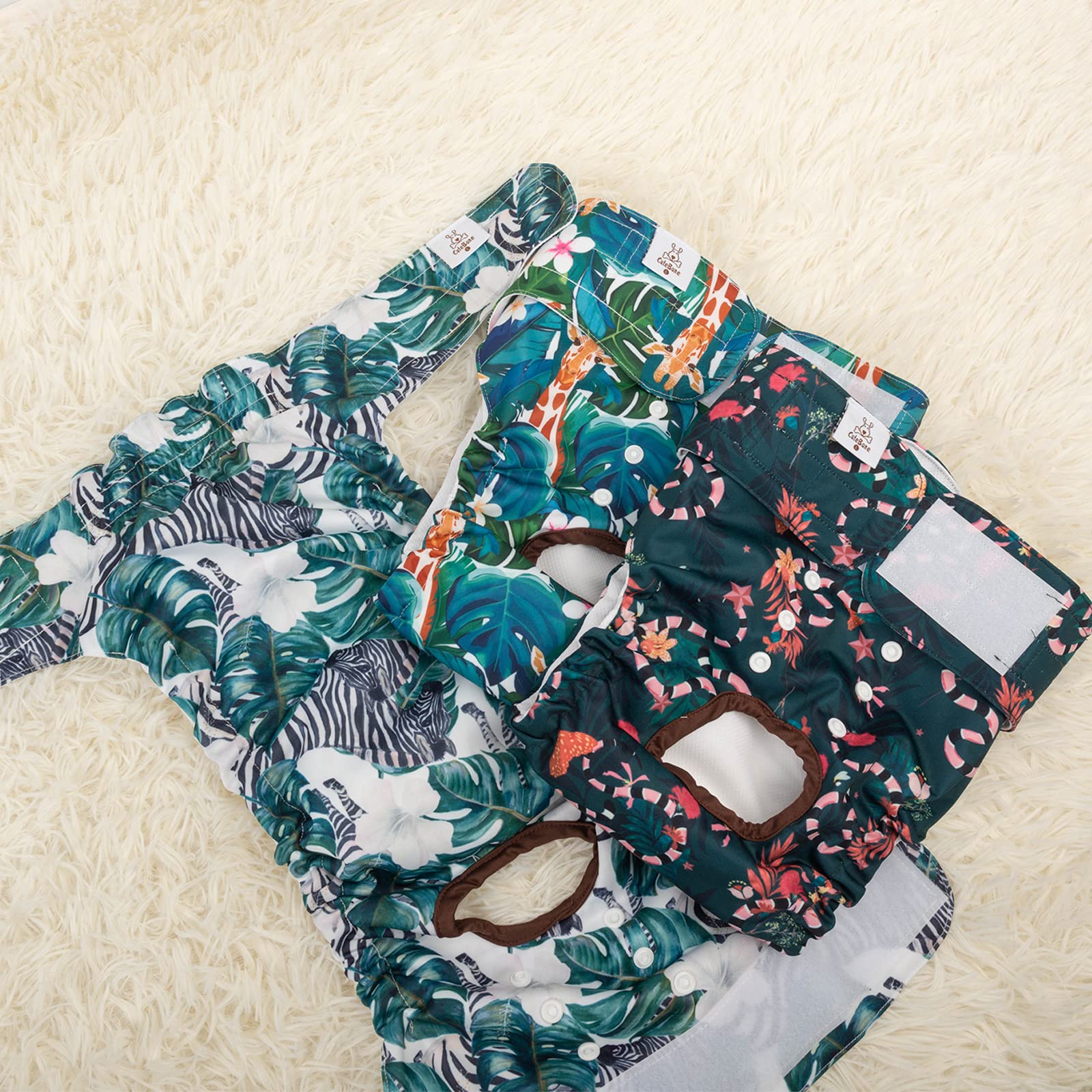 Cutebone Absorbent Dog Pampers Female Puppy Diapers Washable 3 Pack D39L