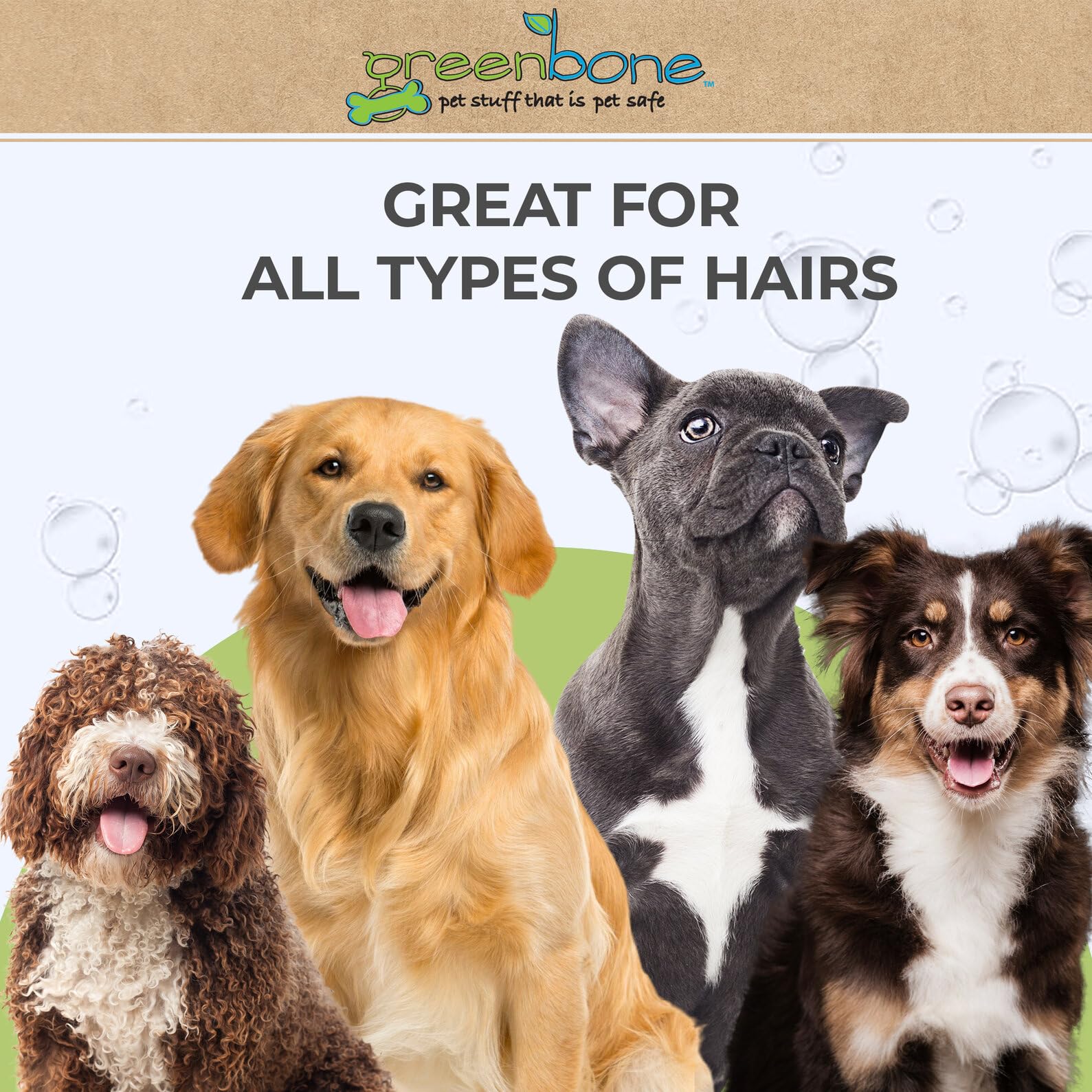 Greenbone Pet Spa All-Natural Plant-Based Shampoo - Lavendar & Chamomile - Calming & Soothing