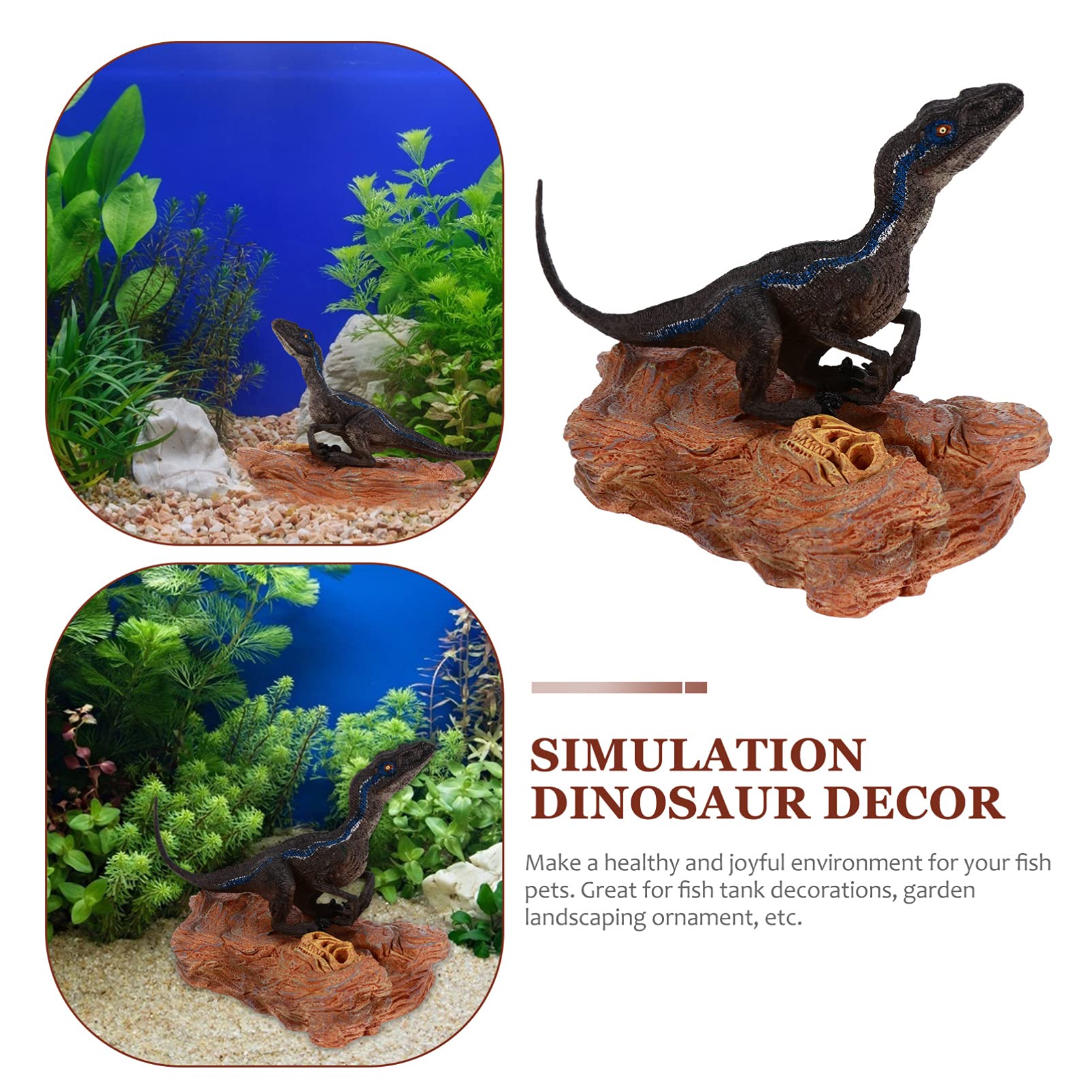 Iplusmile Dinosaur Fish Tank Ornament, Dinosaur Live Action Aquarium Ornament Dinosaur Fish Tank Decorations Fish Tank Accessories For Aquarium Fish Tank Decor
