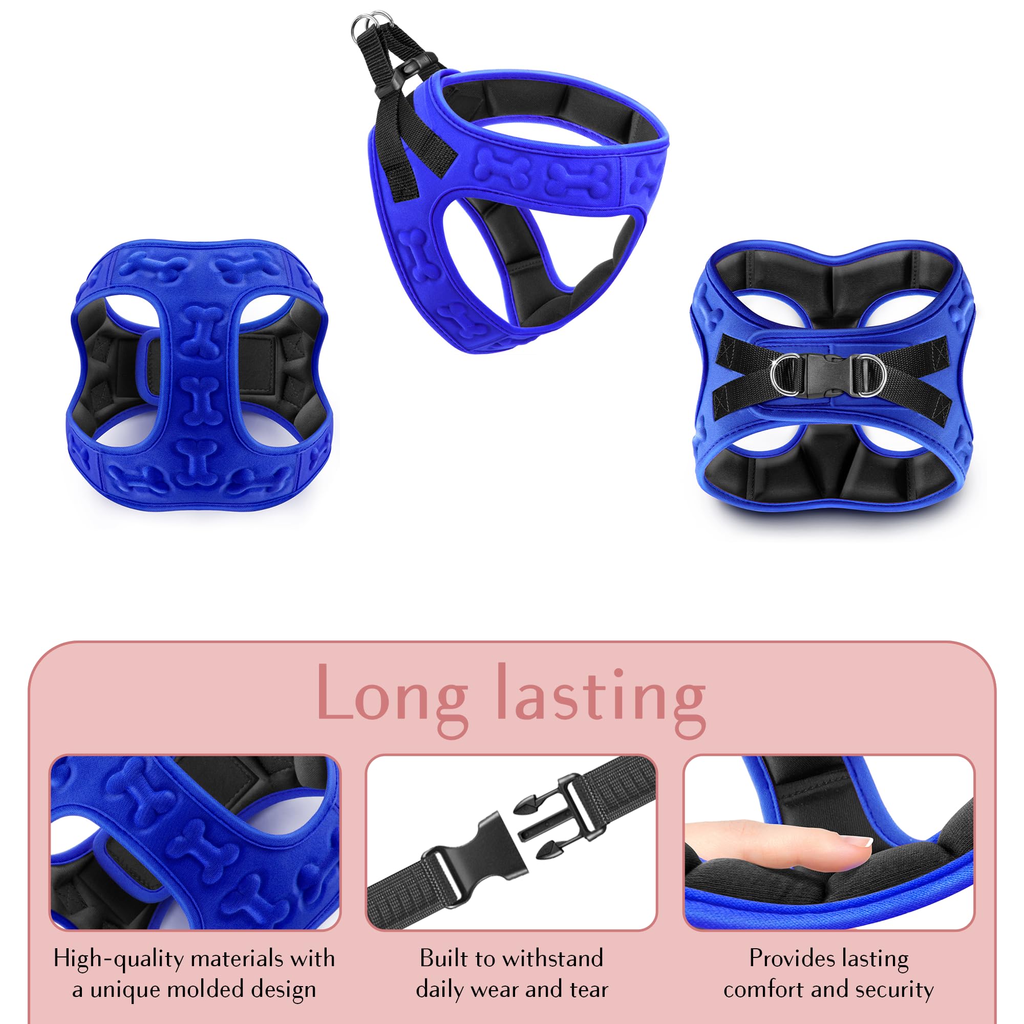 Comfort Fit Step-In Dog & Puppy Harness - Comfortable All Weather Dog Vest Harness: Adjustable, Soft Padded, Easy To Put-On For