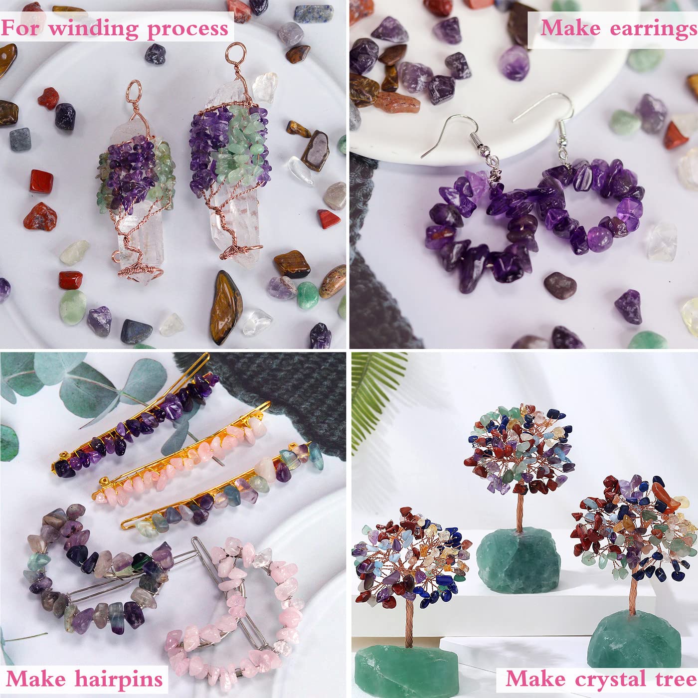 Fluorite Aquarium Gravel Rocks Natural Tumbled Healing Crystal Chips Bulk Gemstones Tumbled Crushed Stones For Fountain Vase Filler Planters Decorative Fish Tank Potted Reiki Energy Balancing 0.44Lb