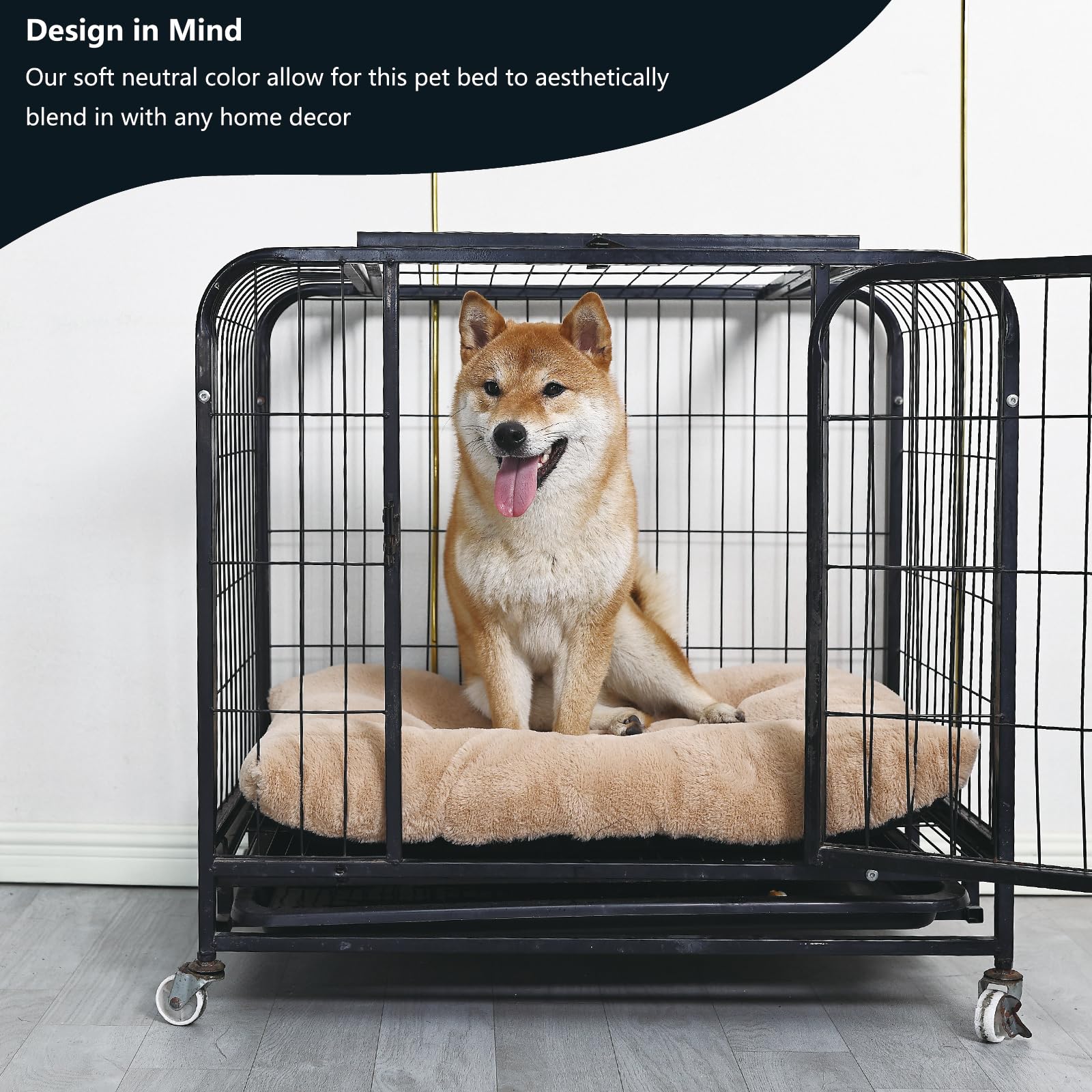 Dog Beds For Large Sized Dog Washable Fit Metal Crates Machine Washable 36 Inch Pet Crate Pad With Anti-Slip Bottom,Extra Soft K